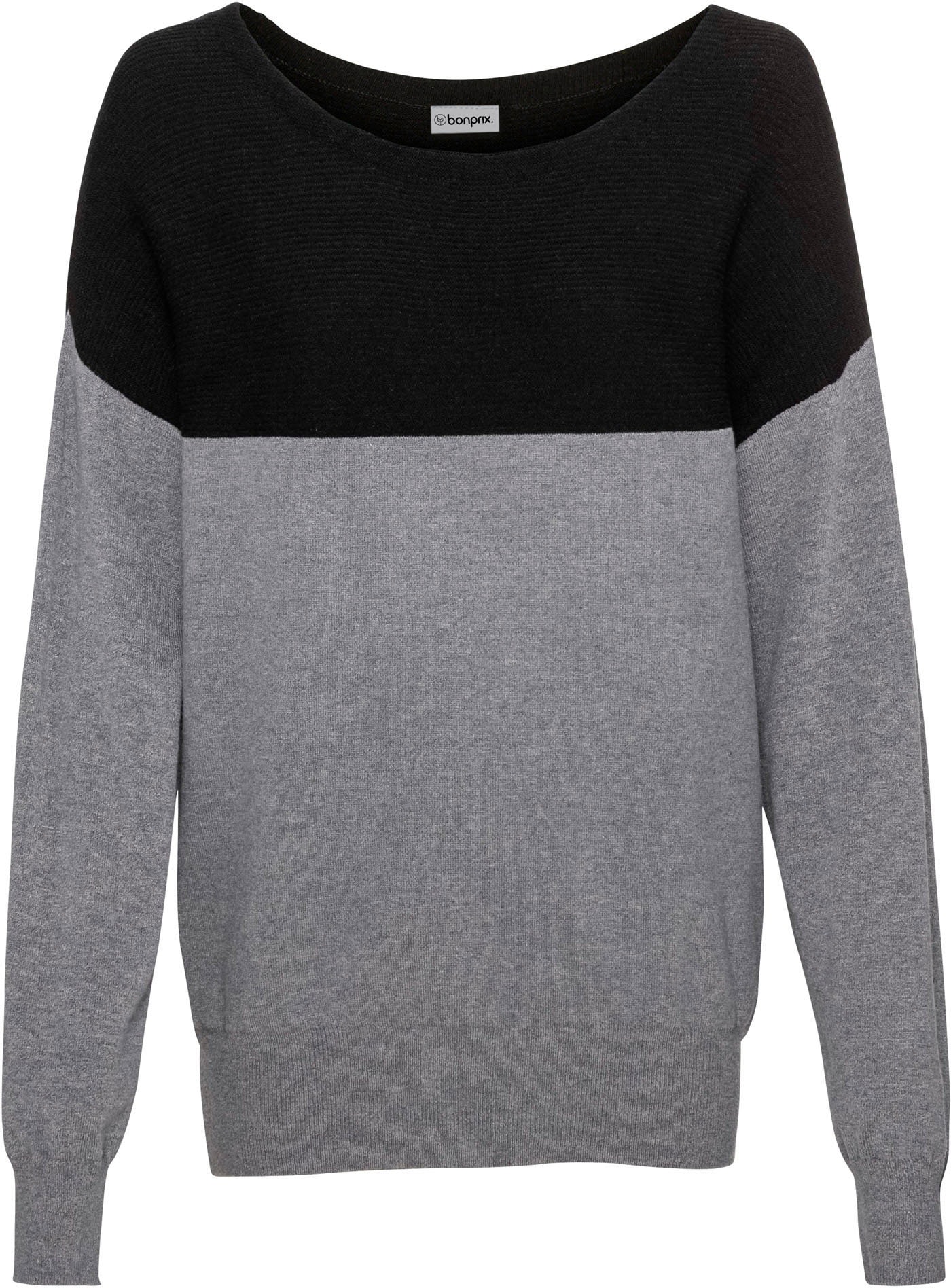 bonprix Strickpullover »Oversize-Pullover« aus Viskose, Polyamid und Polyester, mit U-Boot-Ausschnitt