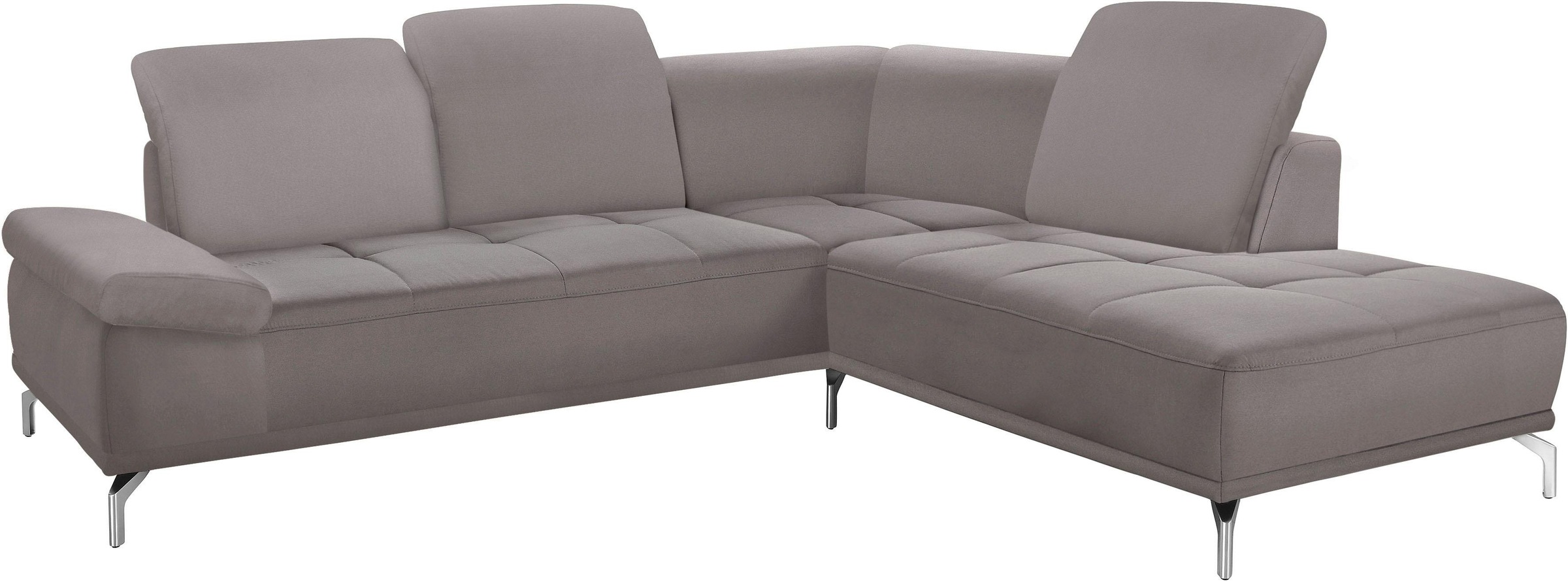 Places of Style Ecksofa »Caluna«, Inkl.Sitztiefenverstellung, wahlweise mit Kopf- und Armteilverstellung