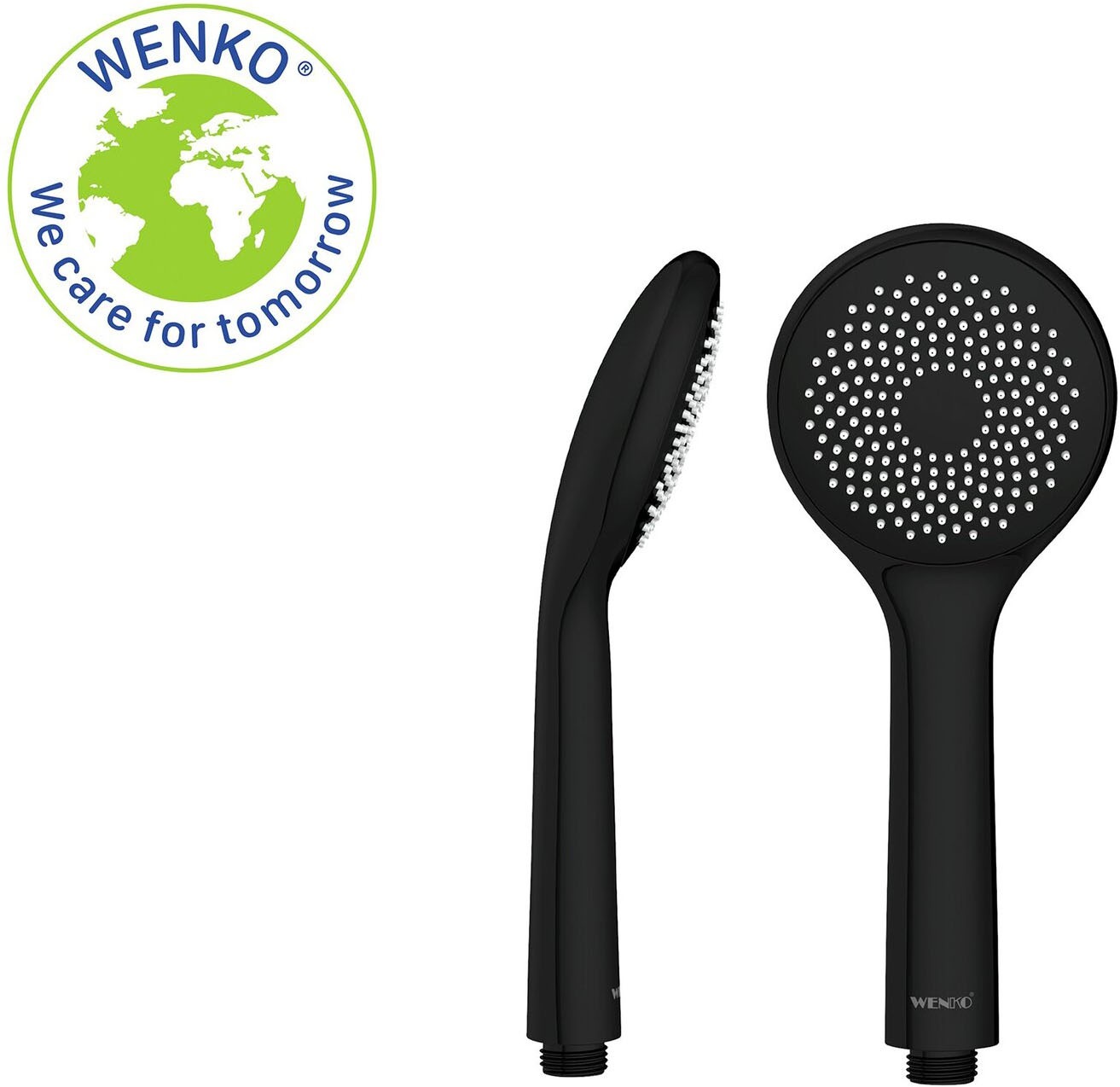 WENKO Handbrause »Watersaving« Schwarz matt, Ø 9,5 cm