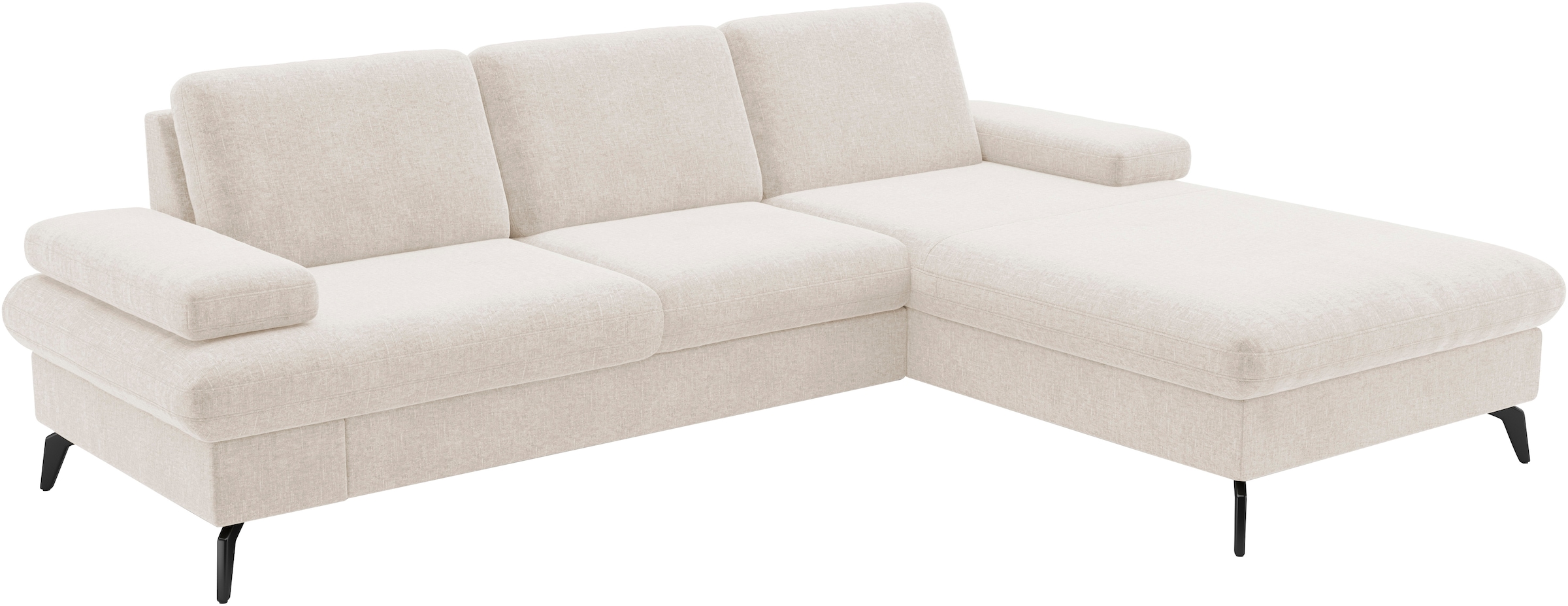 sit&more Ecksofa »Morris Jubi L-Form«, inkl. Armteilfunktion und 1 Zierkissen, wahlweise mit Bettfunktion