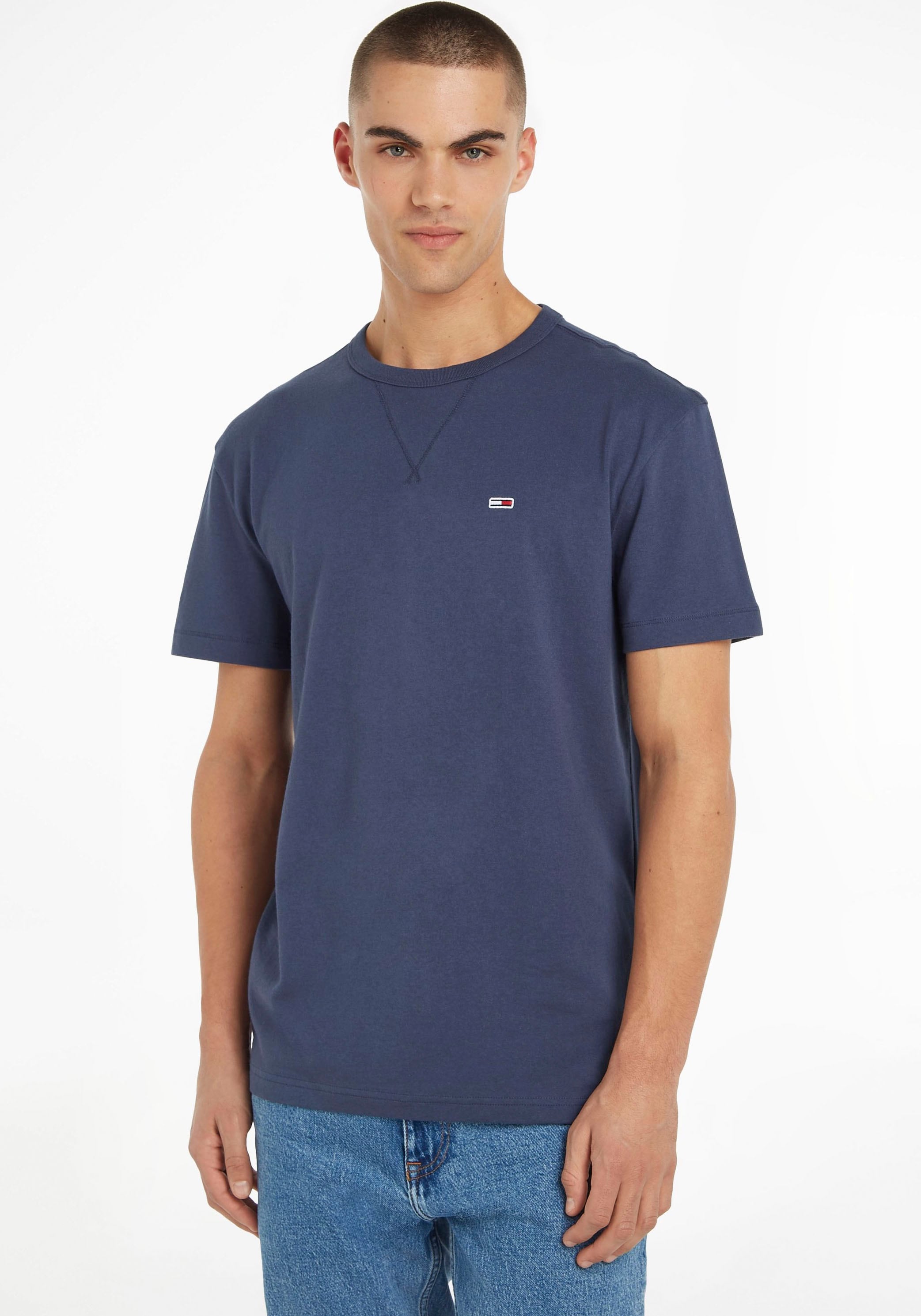 Tommy Jeans T-Shirt »TJM CLSC RIB DETAIL FLAG TEE« online kaufen bei OTTO