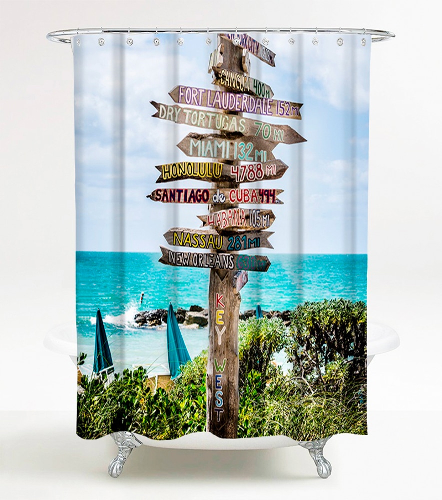 Sanilo Duschvorhang »Key West« Breite 180 cm Höhe 200 cm in bunt, Größe B/H: 180 cm x 200 cm