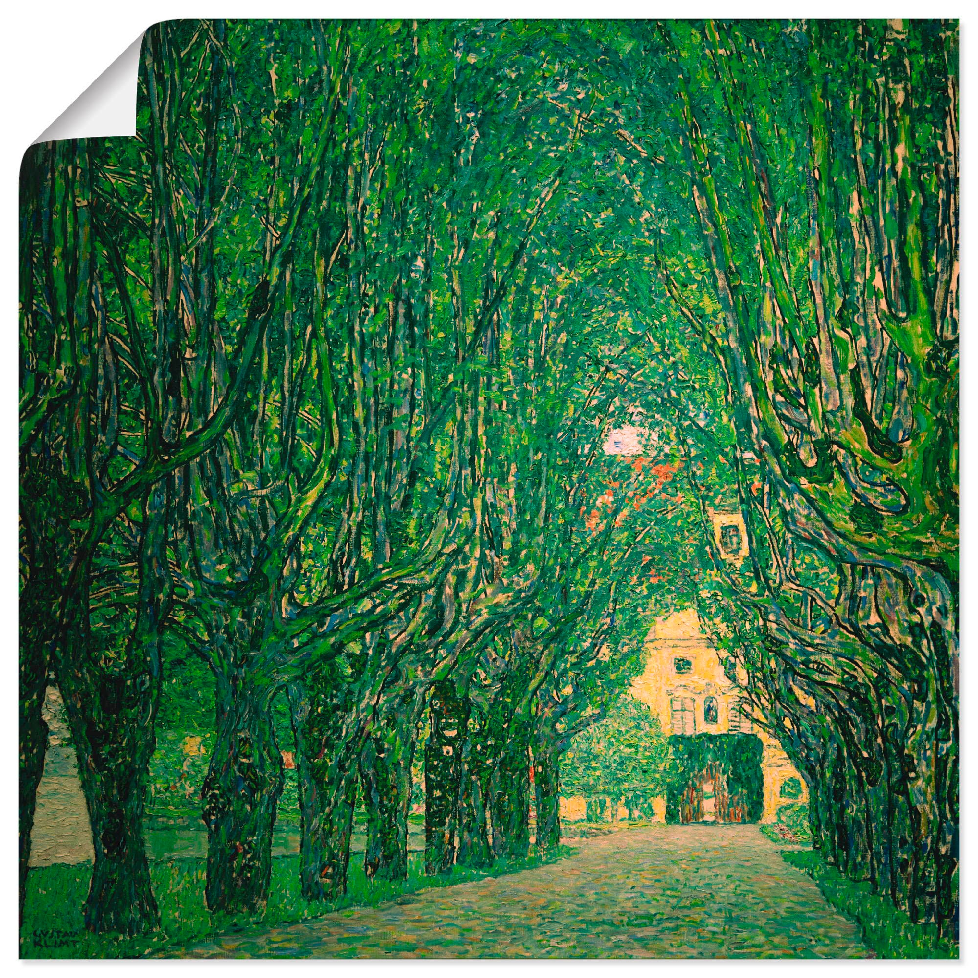 Artland Wandbild »Allee von Wiesen Bäume, Wandaufkleber & Größen St.), bei im (1 OTTO oder Leinwandbild, versch. Schloß online in als Kammer«, Poster Park