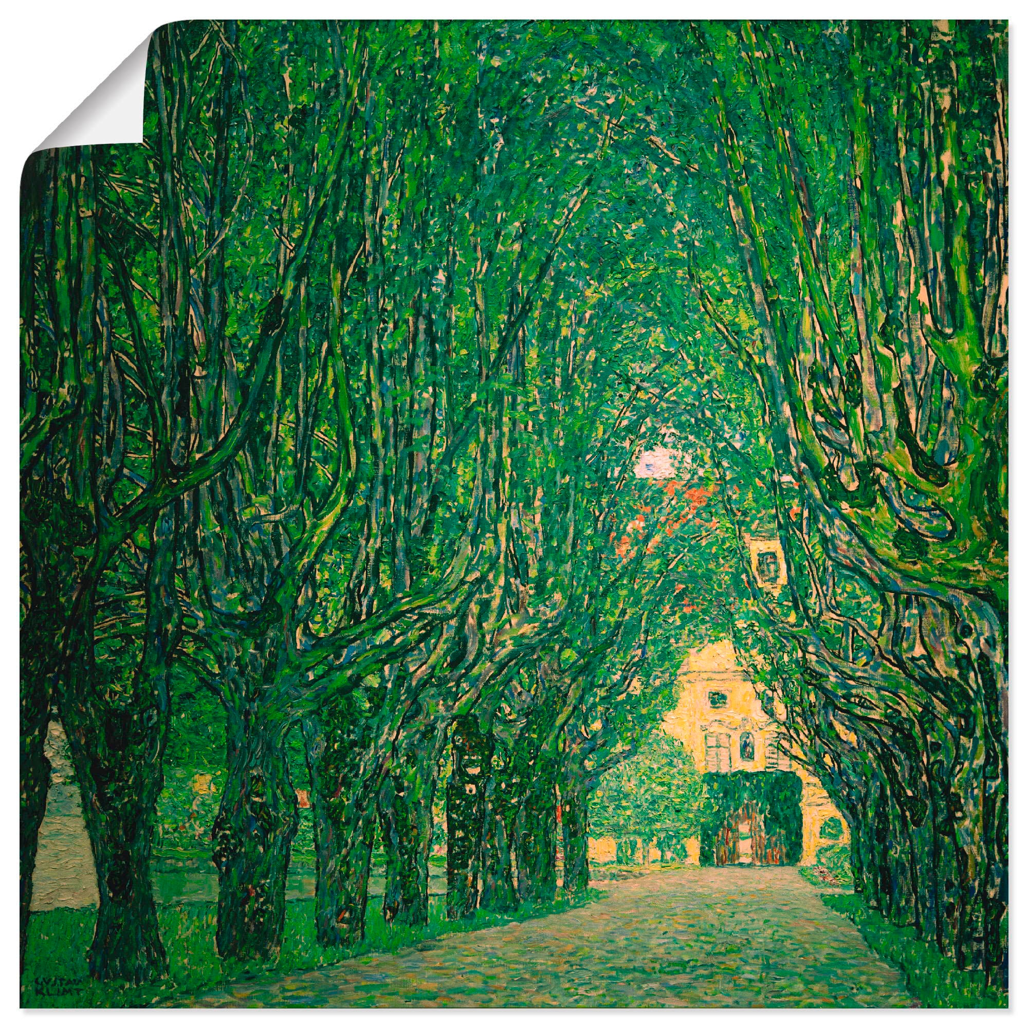 Artland Wandbild »Allee im Park von Schloß Kammer«, Wiesen & Bäume, (1 St.), in vielen Größen & Produktarten -Leinwandbild, Poster, Wandaufkleber / Wandtattoo auch für Badezimmer geeignet