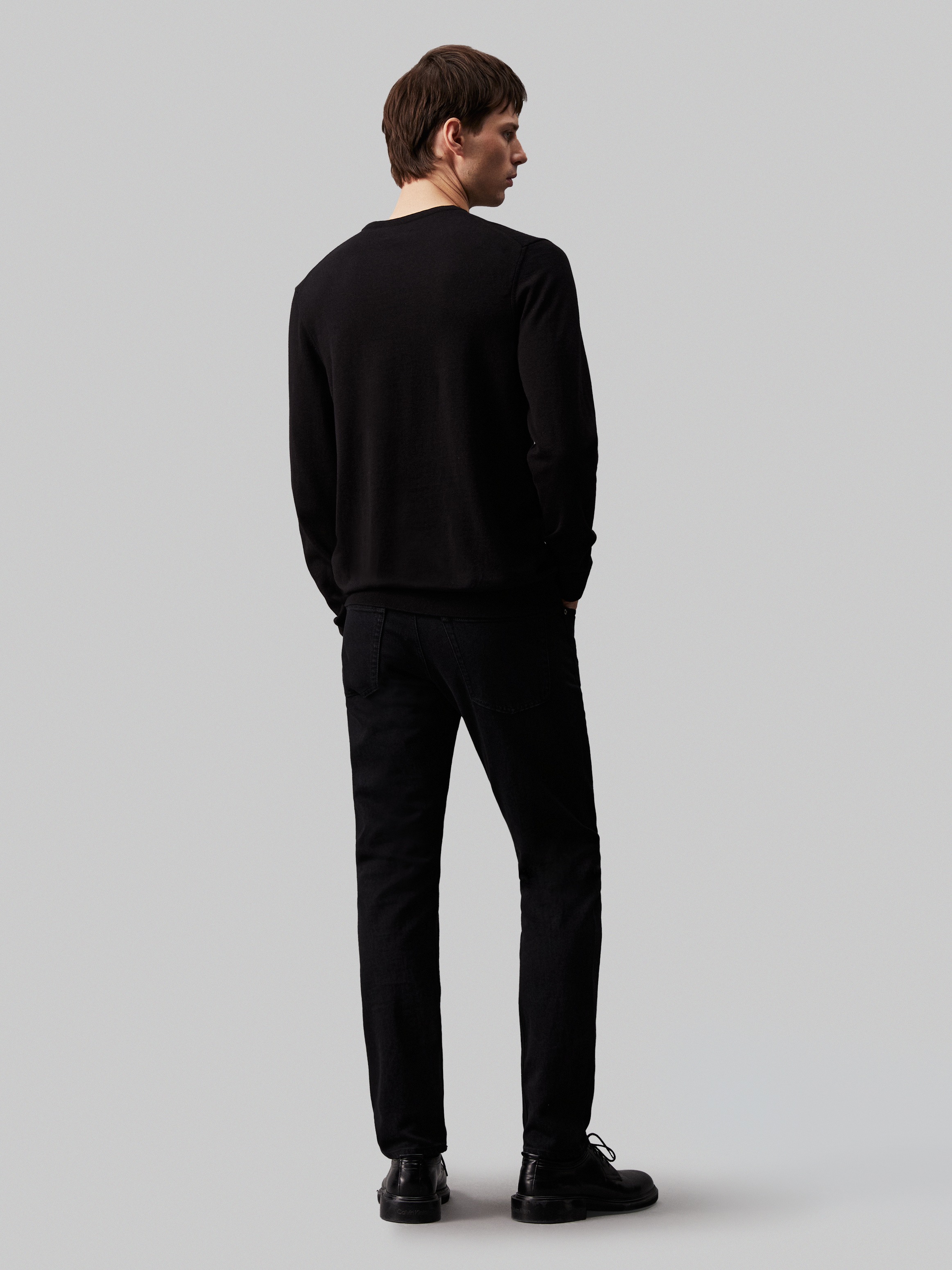 Calvin Klein Rundhalspullover »COTTON SILK BLEND CN SWEATER«, mit Logoprägung