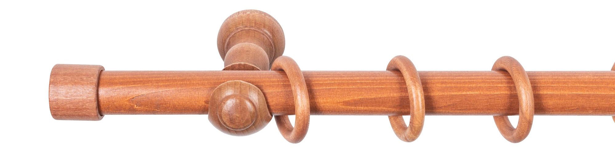 SN DECO GROUP Gardinenstange »Cafiro«, 1 läufig-läufig, Fixmaß, 28 mm, Holz, verschiedene Längen und Farben, Komplettset
