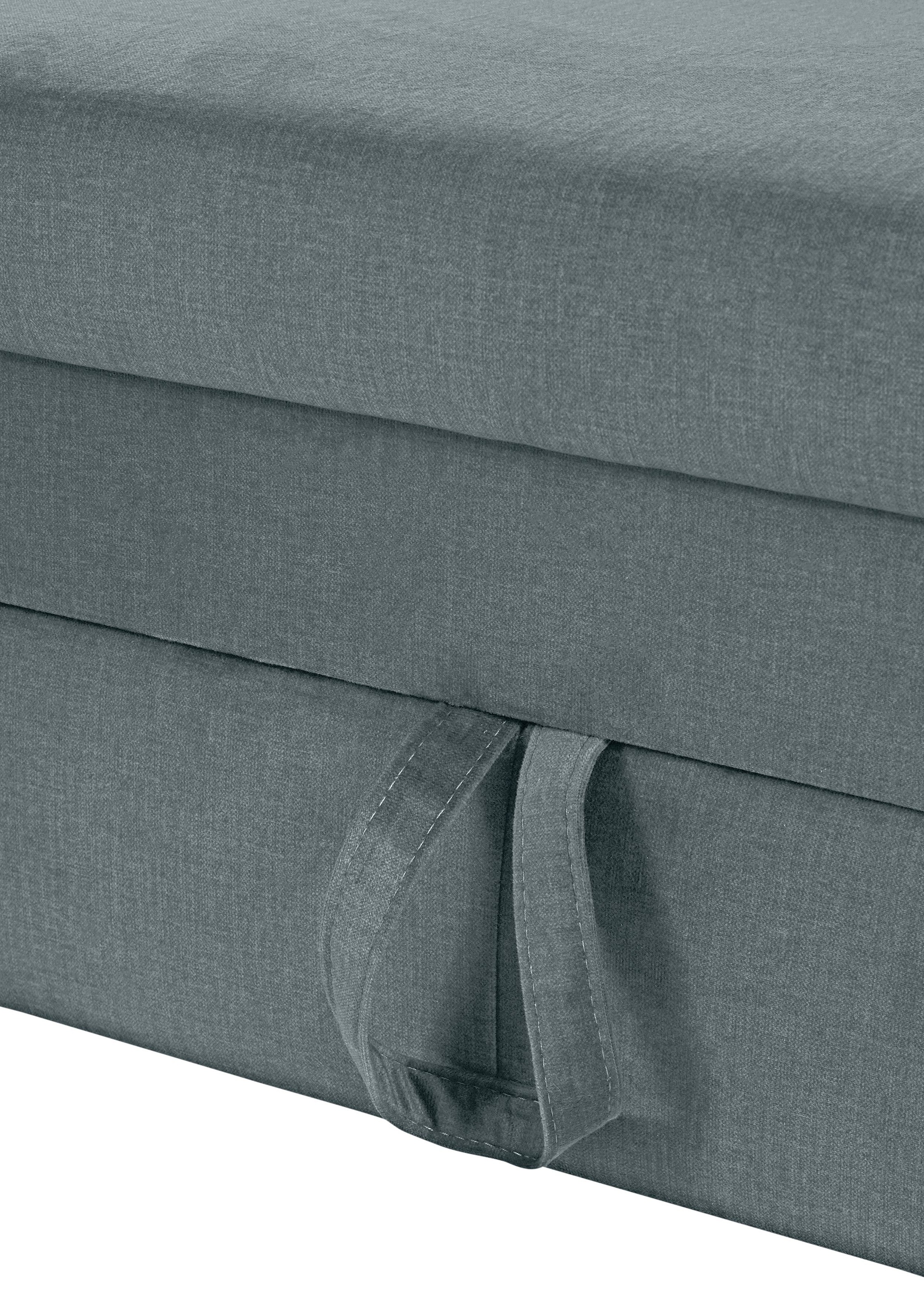 COTTA Polstergarnitur »Morven L-Form«, (Set), Set bestehend aus: Ecksofa mit Kopfteilverstellung & Hocker