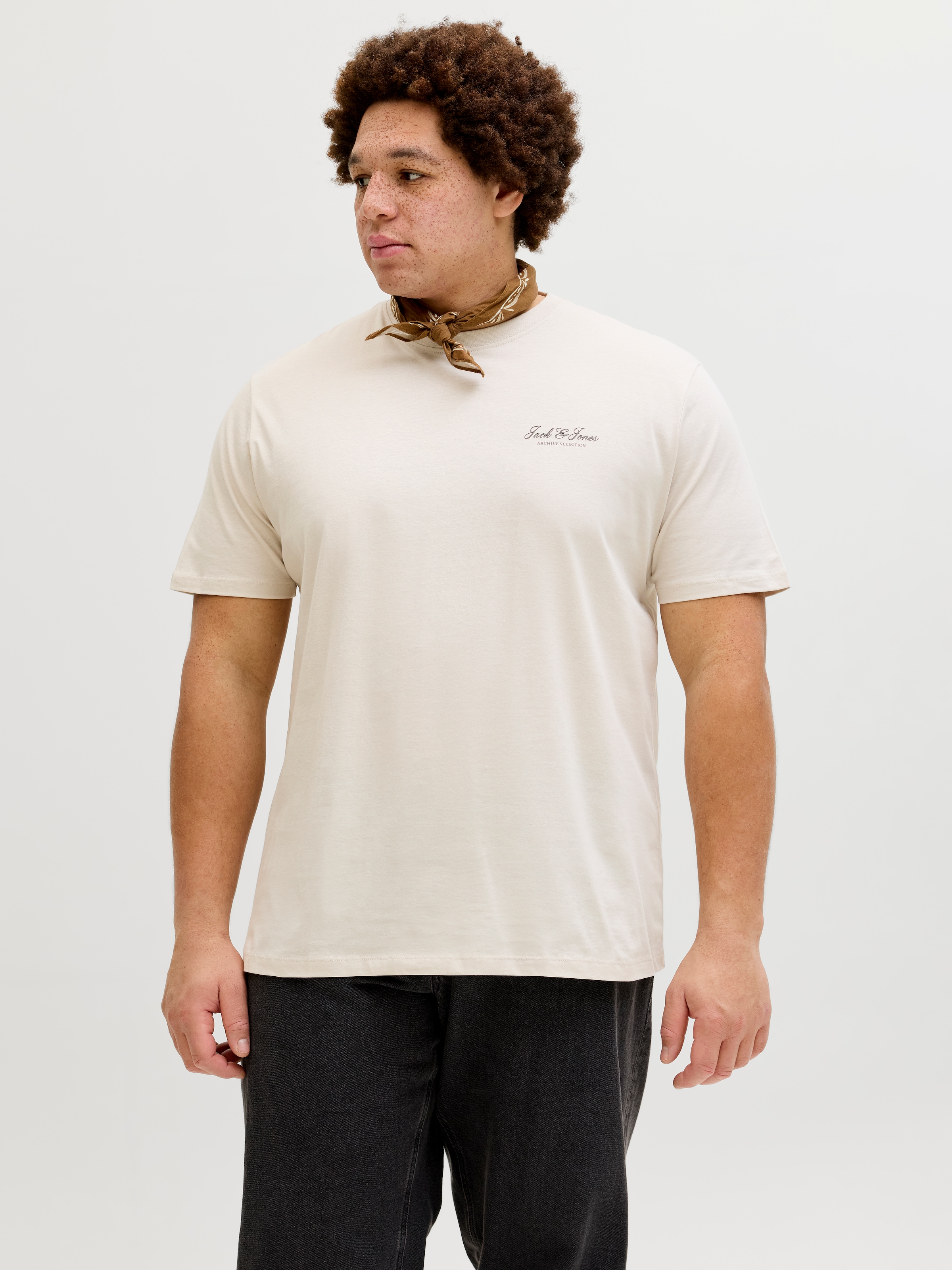 Jack & Jones PlusSize Rundhalsshirt »JJEARCHIVE GRAPHIC TEE SS O-NECK PLS« Baumwolle, regular fit