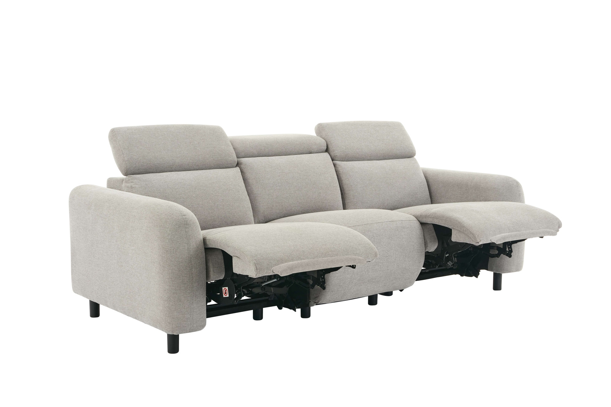 Home affaire 3-Sitzer »SKAANE Struktur-Sofa, 229 cm, manuelle-u. elektrische Relaxfunktion«, Relax-Funktion in 2 Sitzen, Kopfteilverstellung, Federkernpolsterung