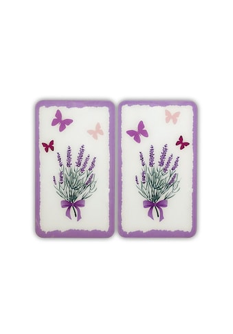WENKO Herd-Abdeckplatte »Lavendel-Bouquet«, (Set, 2 tlg.), kratzfest kaufen