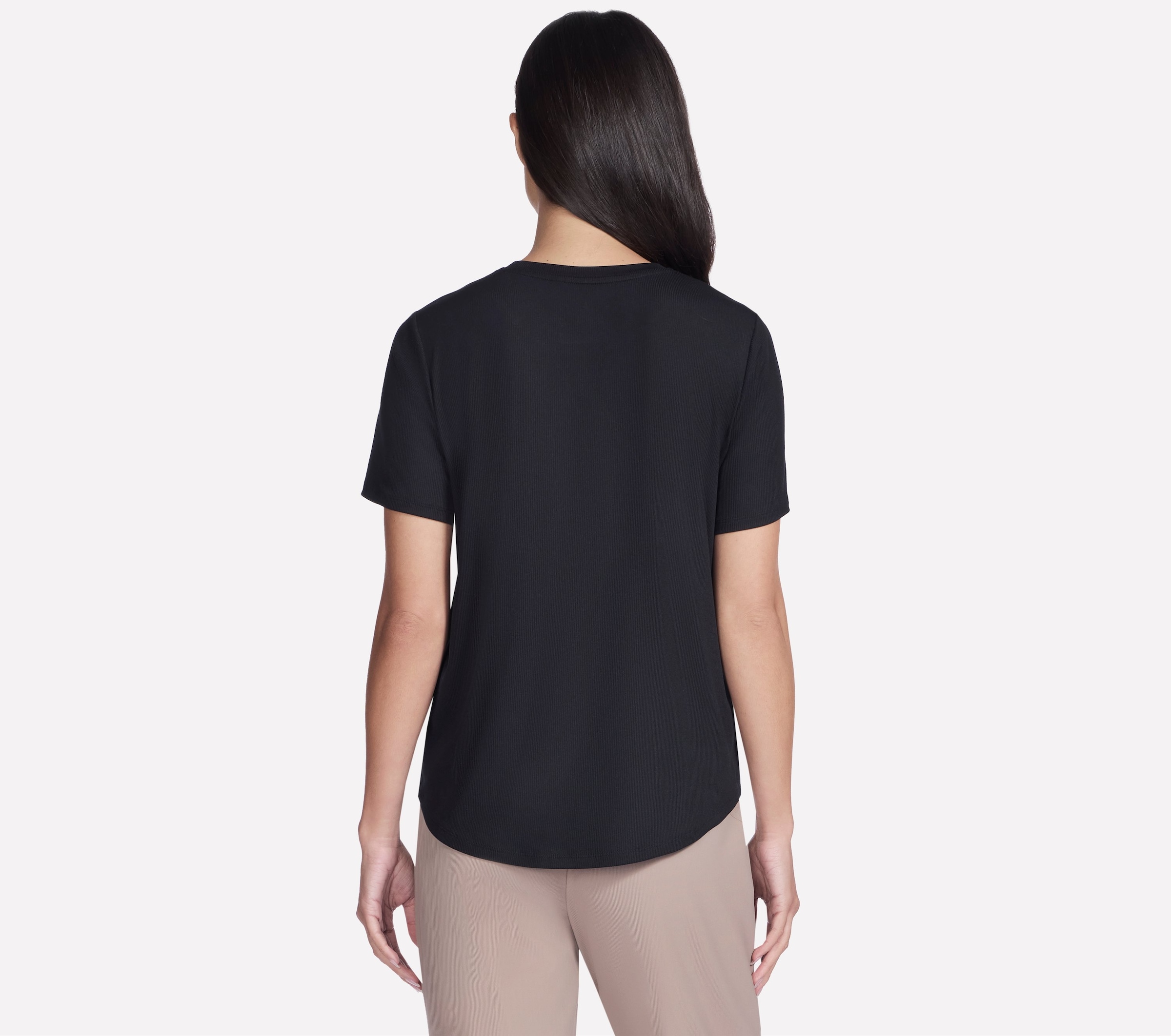 Skechers »GOWALK LUXE RIB TEE« strukturiertes Kurzarm-T-Shirt, mit Rundhalsausschnitt