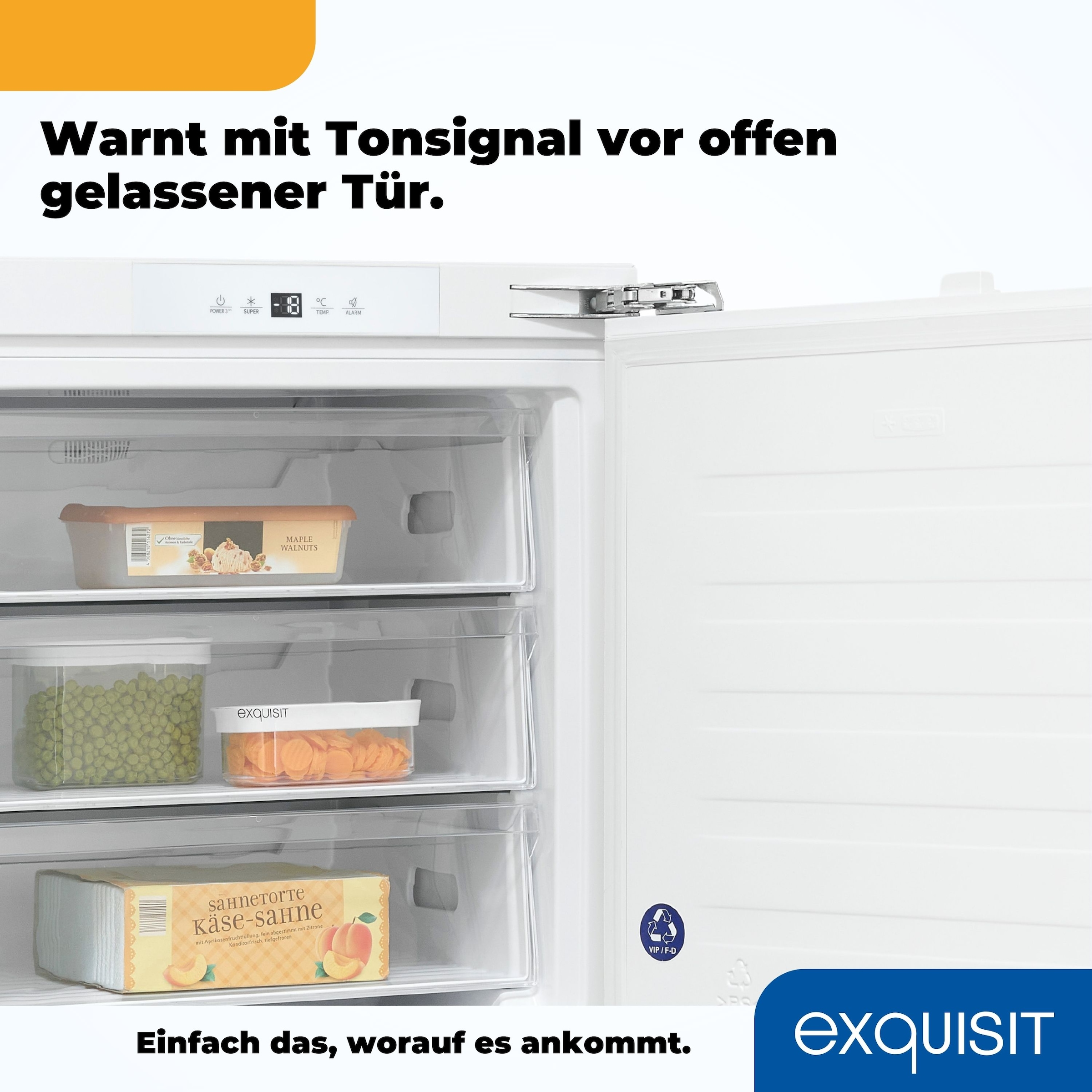 exquisit Gefrierschrank »UGS105-FE-010E« 82,3 cm hoch 59,5 cm breit Ideal zum Unterbauen in die Küchenzeile für kleine Küchen, Büroküchen
