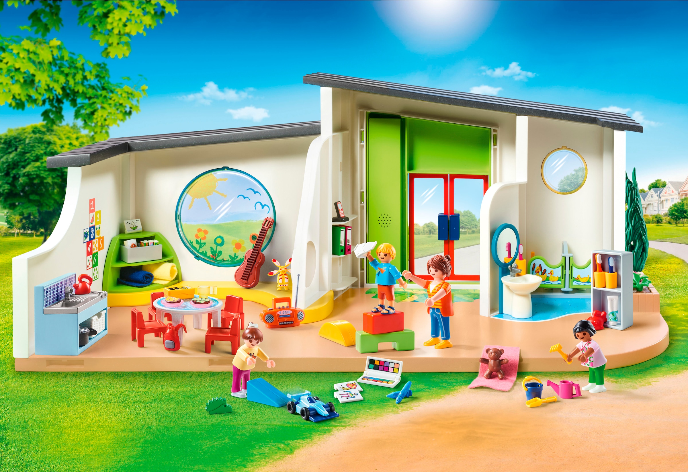 Playmobil® Konstruktions-Spielset »KiTa 'Regenbogen' (71601), My Life, 50 Jahre«, (182 St.), Made in Europe