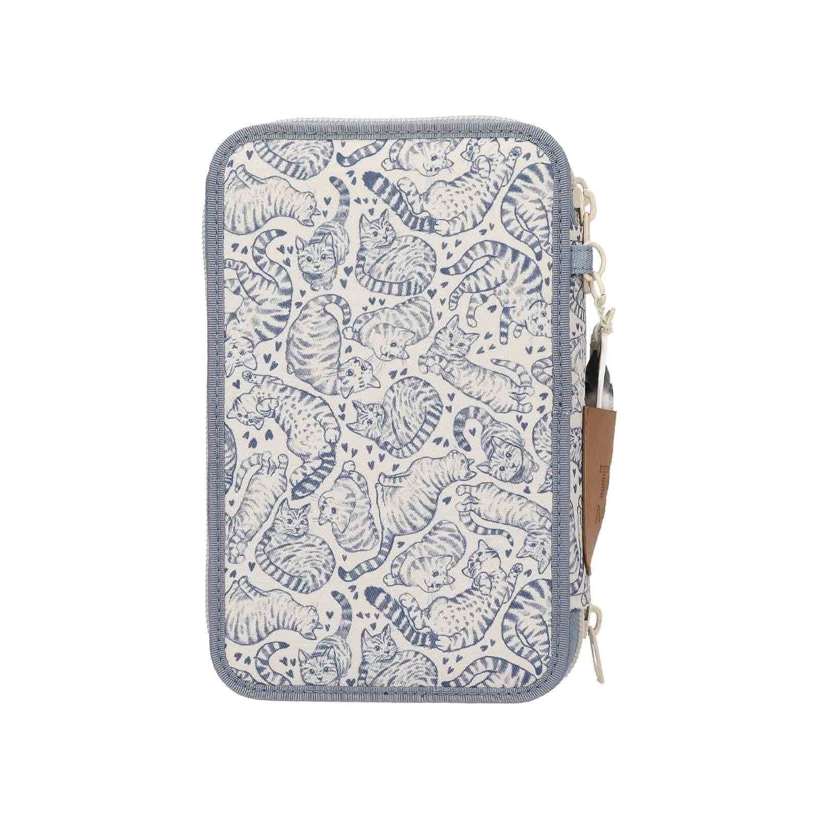 Depesche Buntstift »3-Fach Federtasche TOPModel 7,5 x 13 x 20 cm blau-beige«