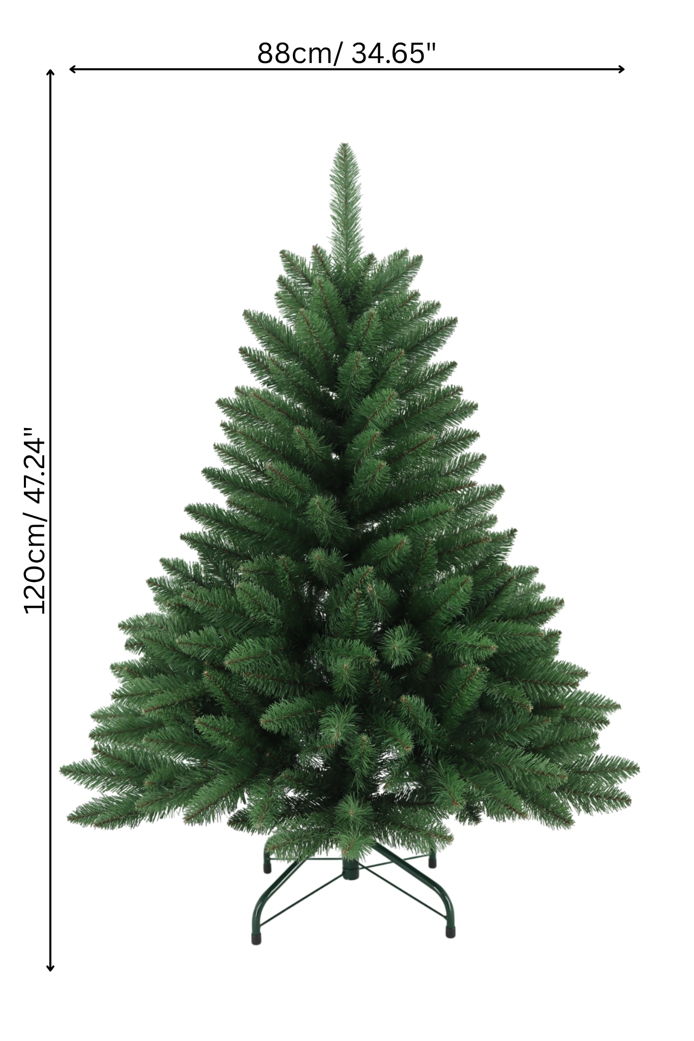 OTTO home Künstlicher Weihnachtsbaum »grün oder mit dezenter Schneedekoration an den Tannenspitzen« Nordmanntanne Weihnachtsdeko in 3 Größen, mit Metallständer