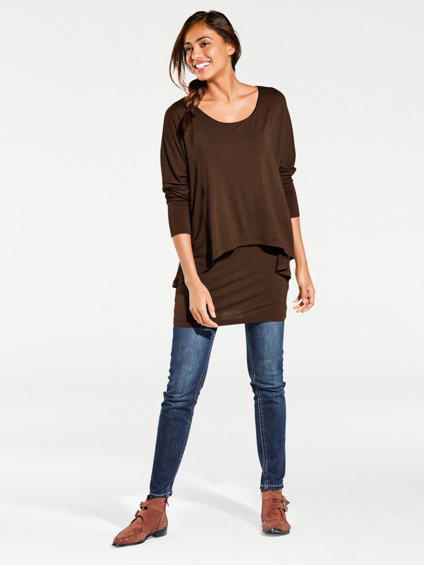 heine Rundhalsshirt »Rundhals-Shirt«, (1 tlg.)