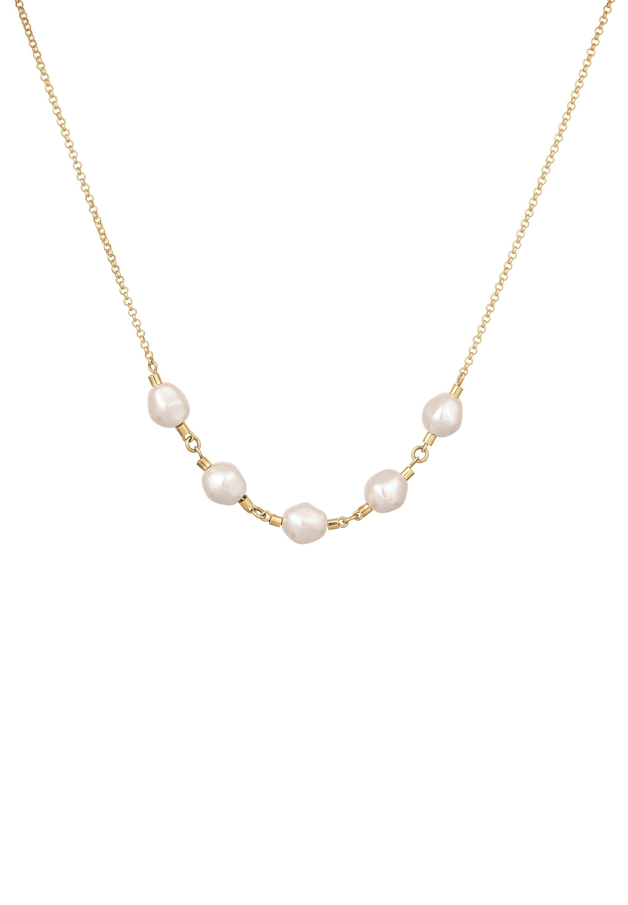 Elli Silberkette »Halskette mit Perlen von Swarovski® Weiß 925 Sterling Silber«