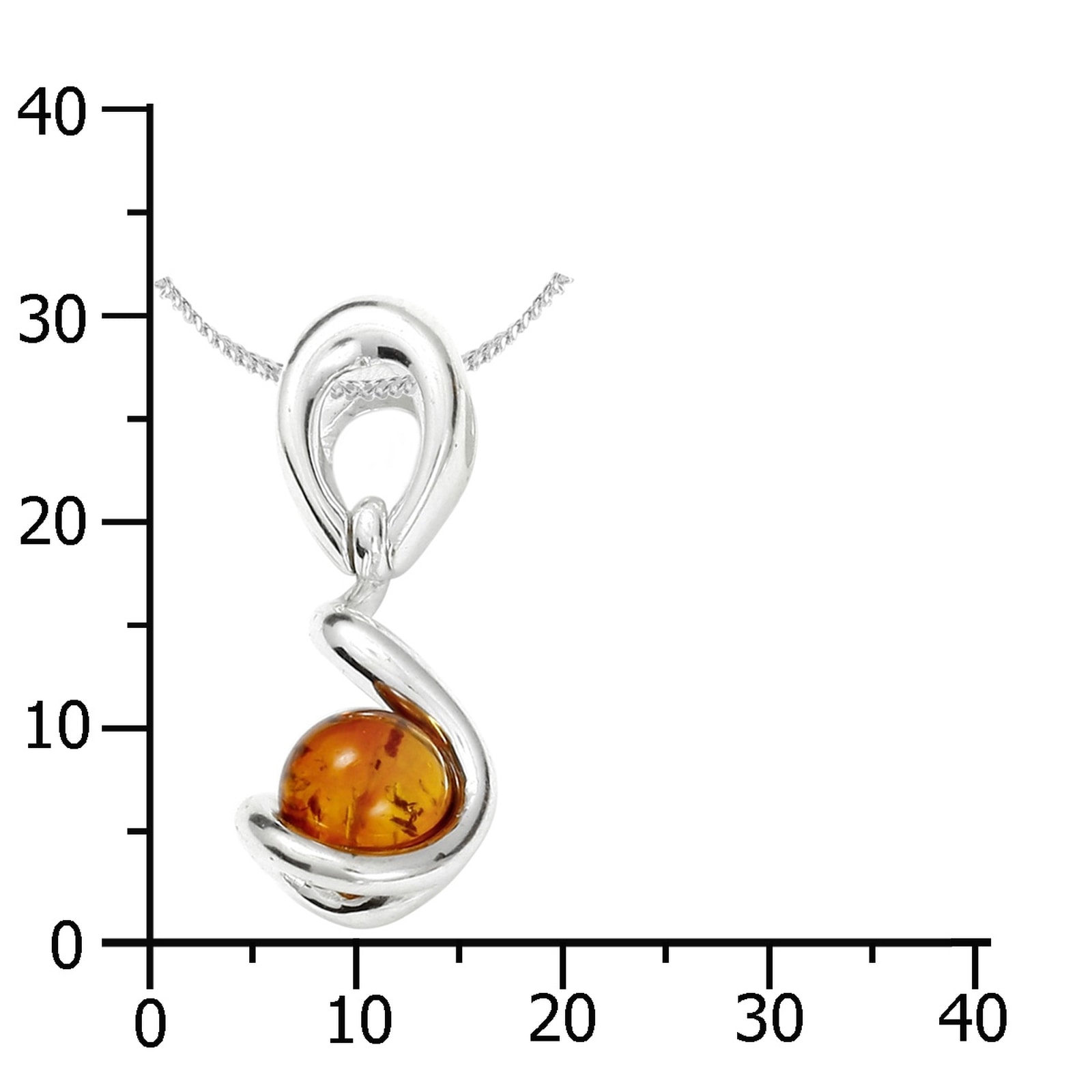 OSTSEE-SCHMUCK Kette mit Anhänger »- Manja - Silber 925/000 - Bernstein«