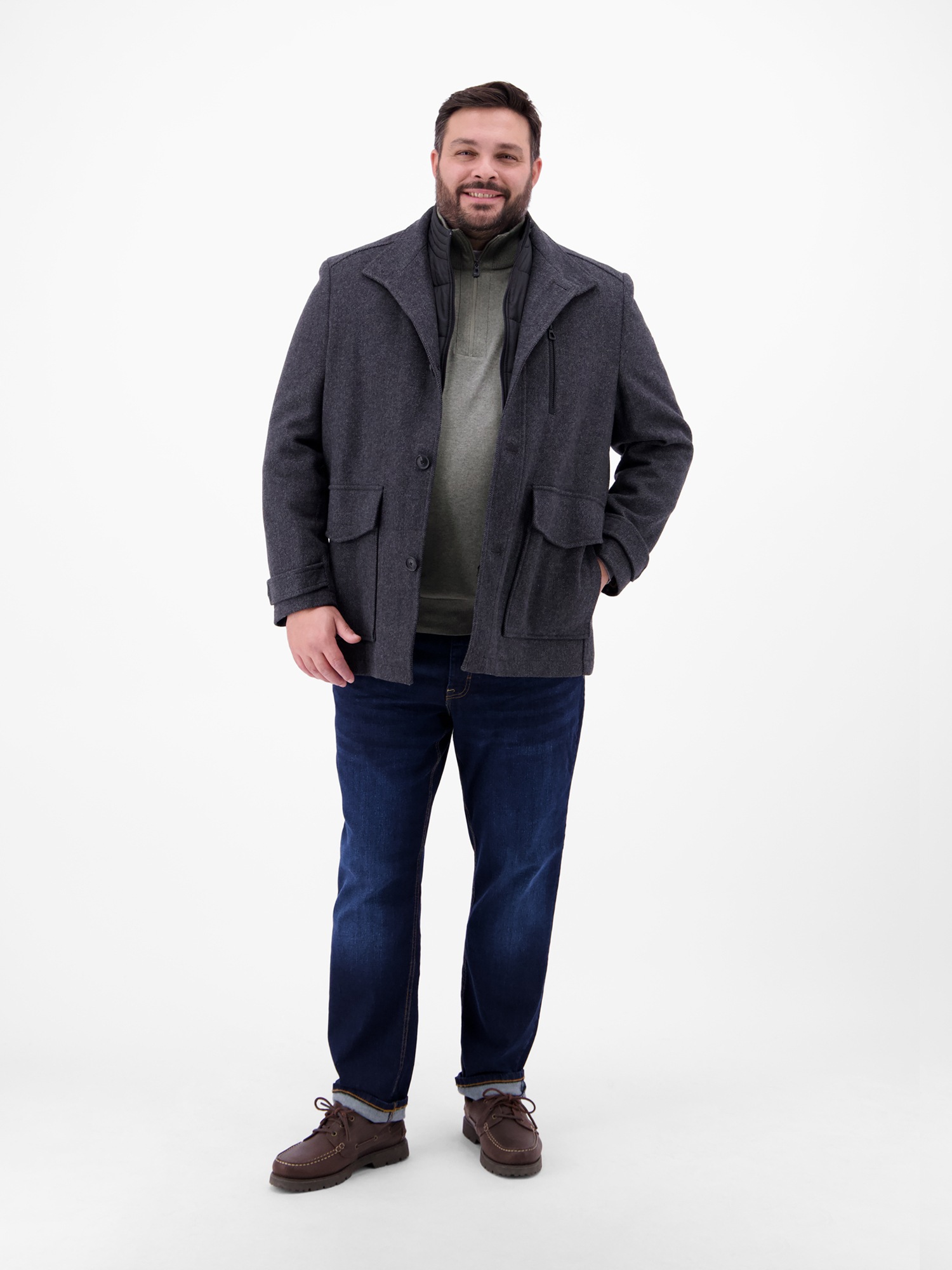 LERROS Strickpullover »Flachstrick-Troyer in Großen Größen«