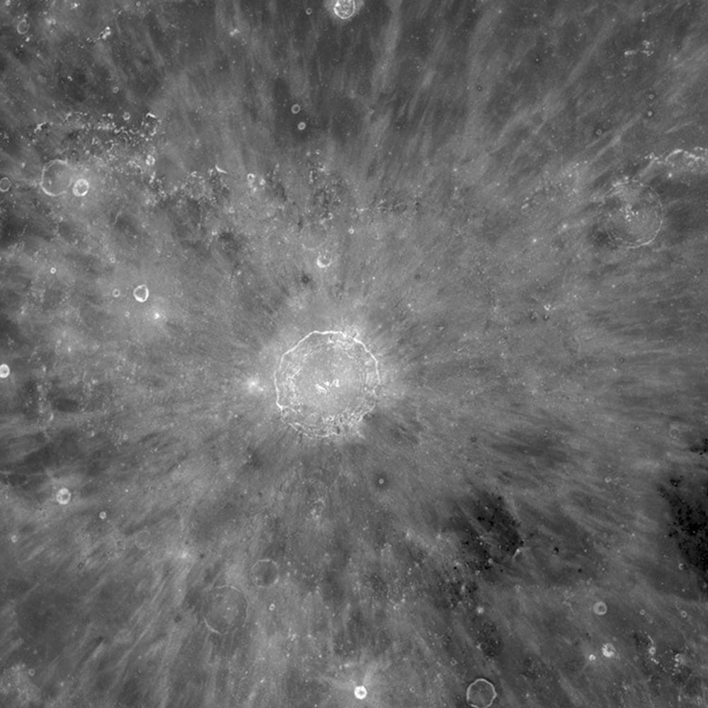 Komar Fototapete »Dot - selbstklebende Vlies Fototapete - Moon - Größe 125 x 125 cm« Motiv | bedruckt glatt