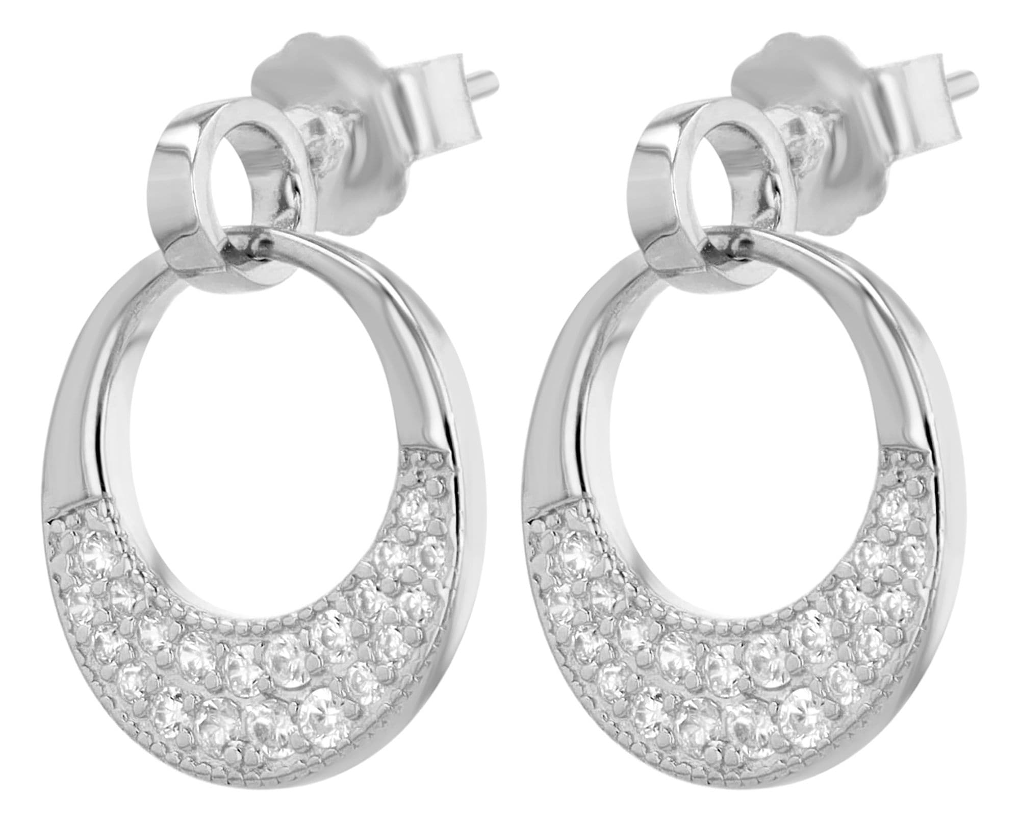 Adelia´s Paar Ohrstecker »Damen Ohrringe ¿ Ohrstecker aus 925 Silber mit Zirkonia«