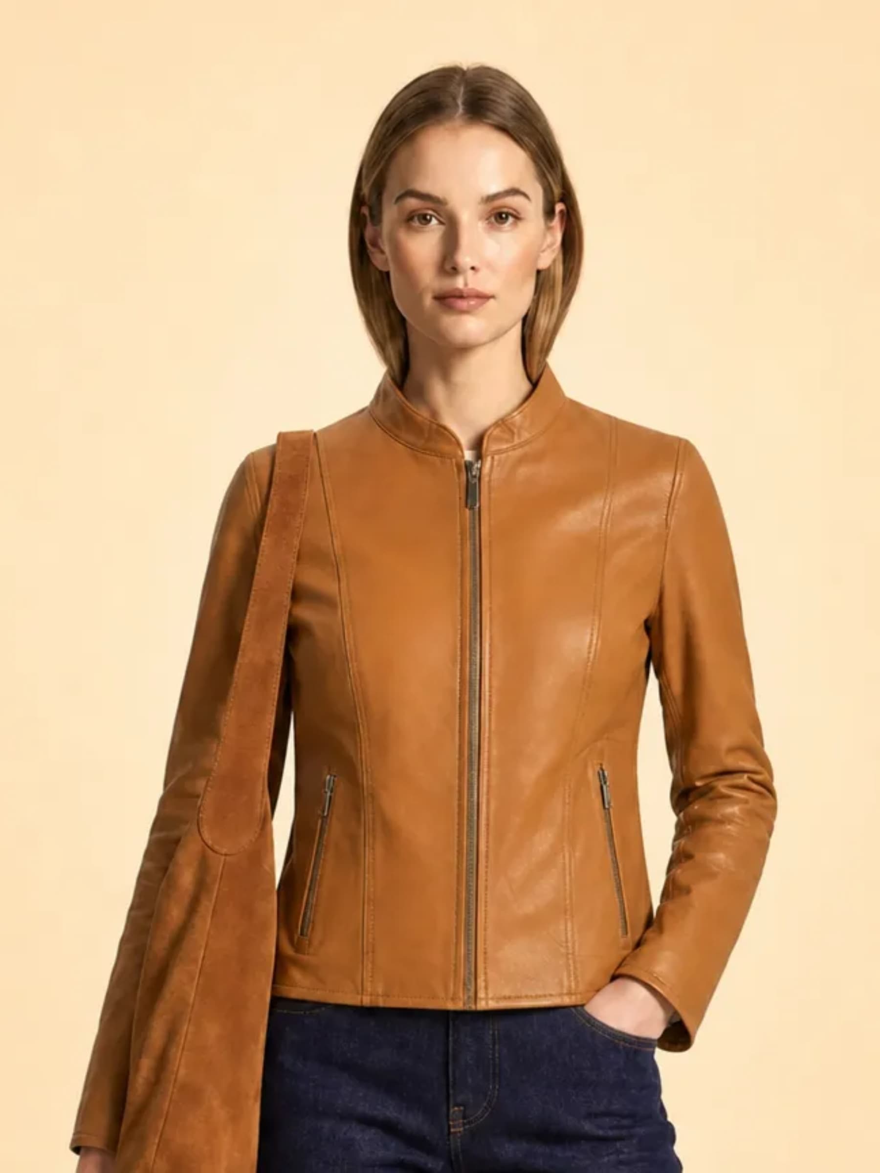 RICANO Lederjacke »Lederjacke Aurore« Handgefertigt aus echtem Leder