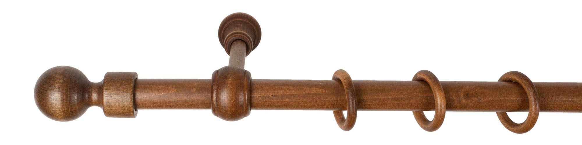 SN DECO GROUP Gardinenstange »Giro«, 1 läufig-läufig, Fixmaß, 28 mm, Holz, verschiedene Längen und Farben, Komplettset