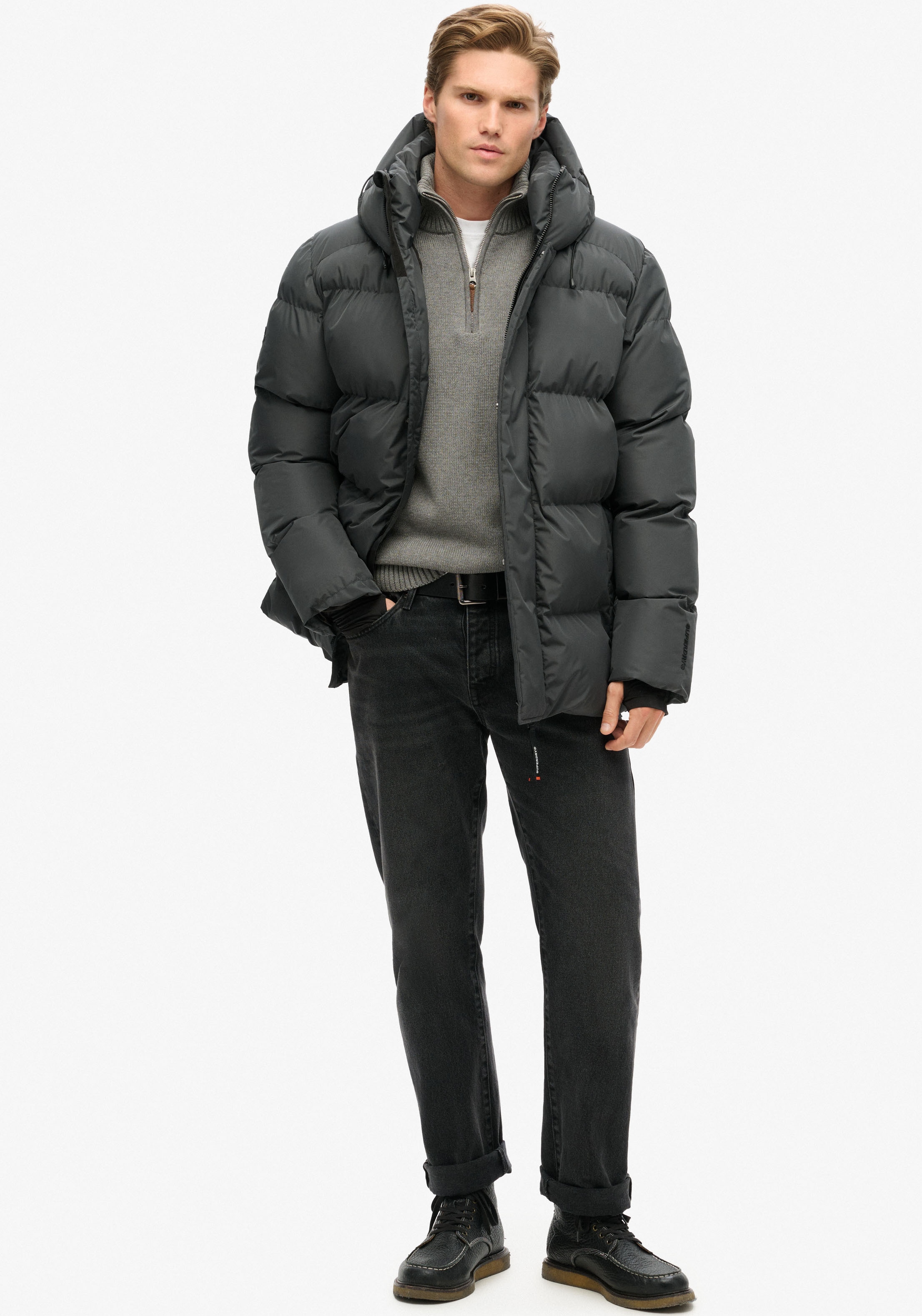 Superdry Steppjacke »HOODED 5 BAFFLE SPORTS PUFFER«, mit Kapuze