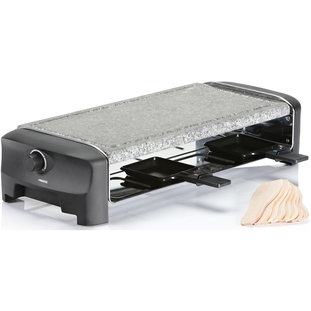 PRINCESS Raclette »Stonegrillparty 162830«, 8 St. Raclettepfännchen, 1400 W