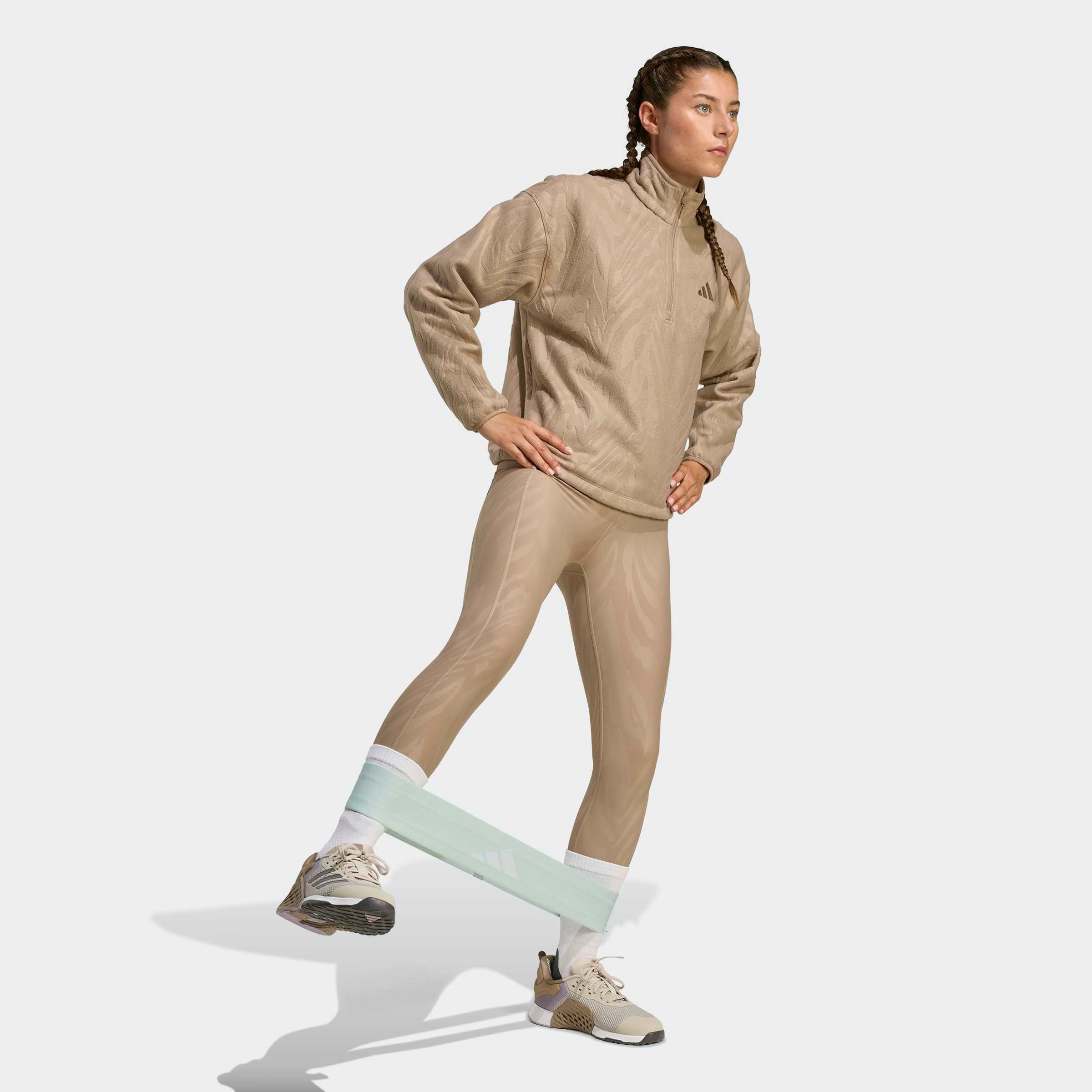 adidas Performance Rollkragenpullover »AOP POLARFLEECE« 1 Stk. mit Rollkragen, etwas kürzerer Schnitt, sportlicher Stil