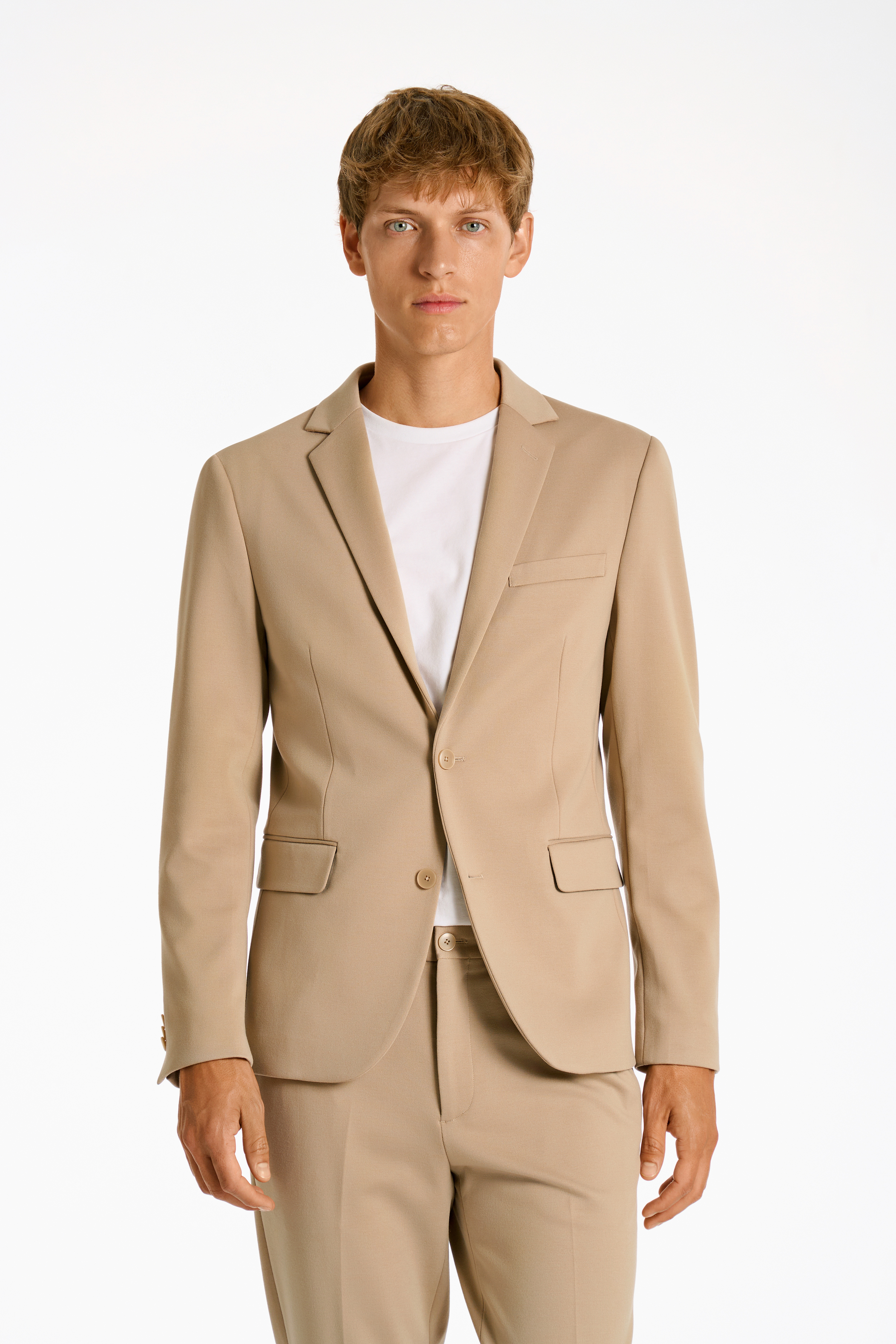 Lindbergh Herren Anzug 2 Stk. tlg. regular fit mit modernem Schnitt in beige, Größe 52