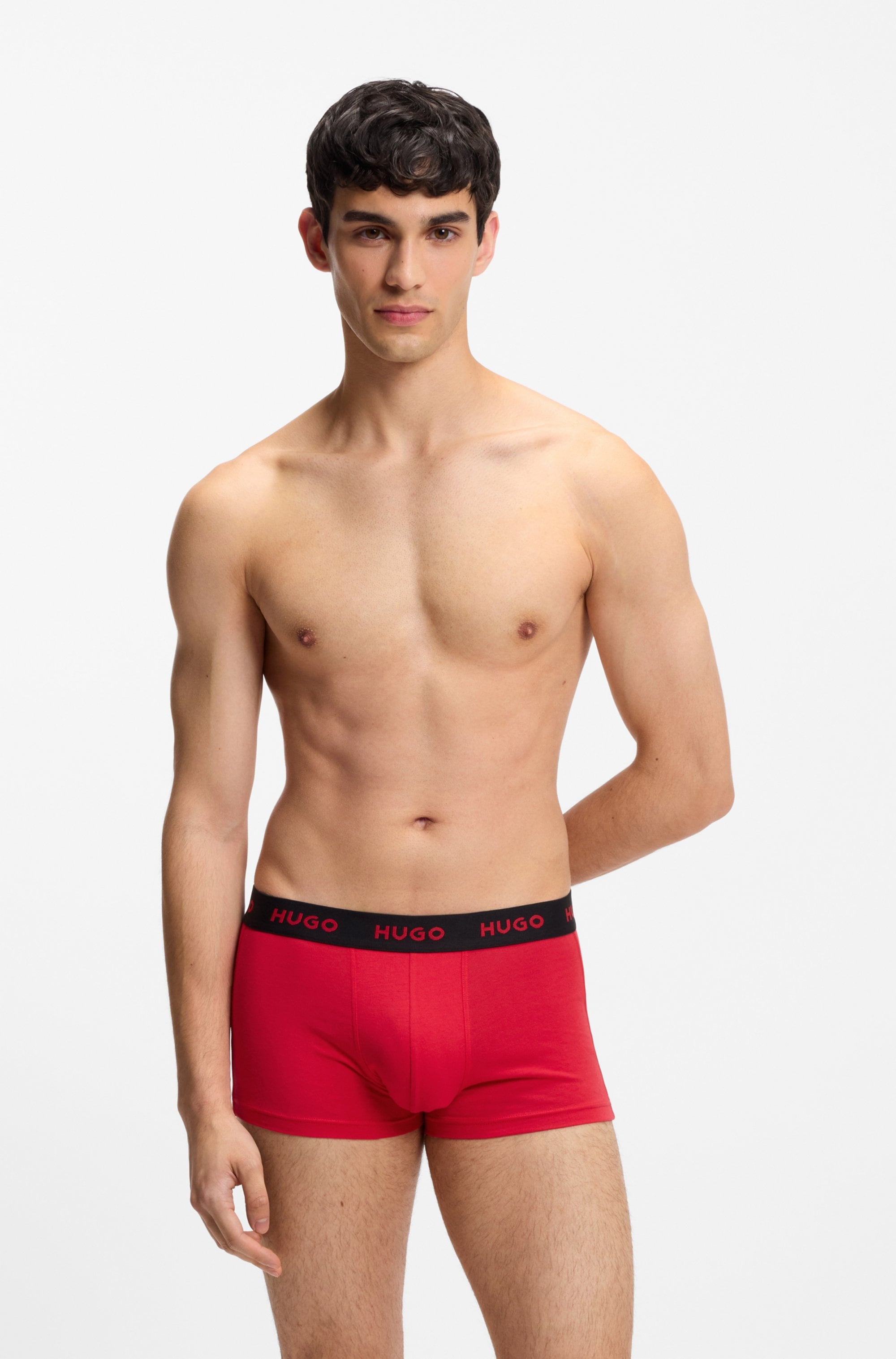 HUGO Underwear Trunk »TRUNK TRIPLET DESIGN« Packung, 3 Stk. mit Logobund