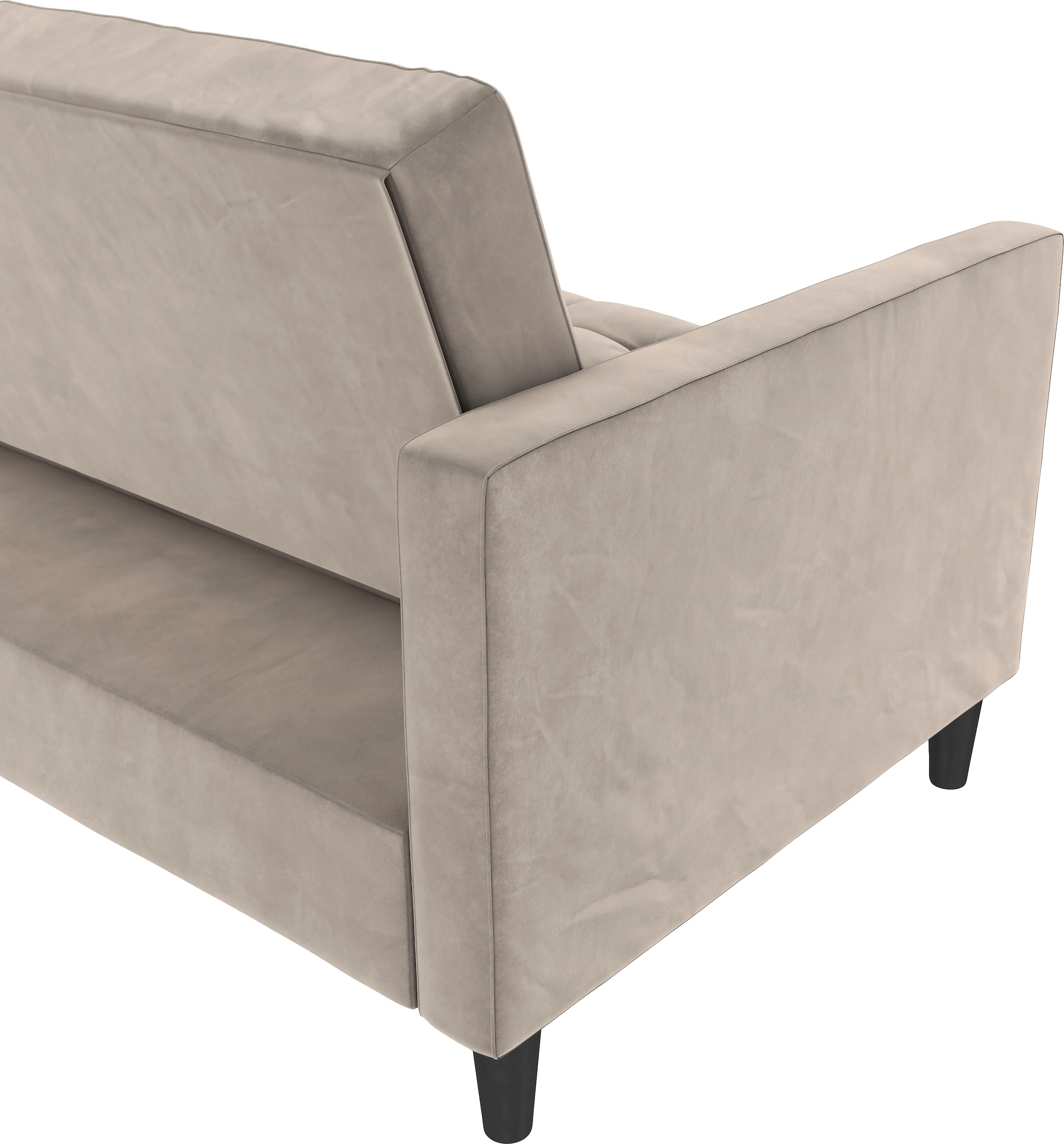 Dorel Home Ecksofa »Presley, L-Form,«, Ecksofa mit Bett-Funktion und Stauraum, verstellbare Rückenlehne