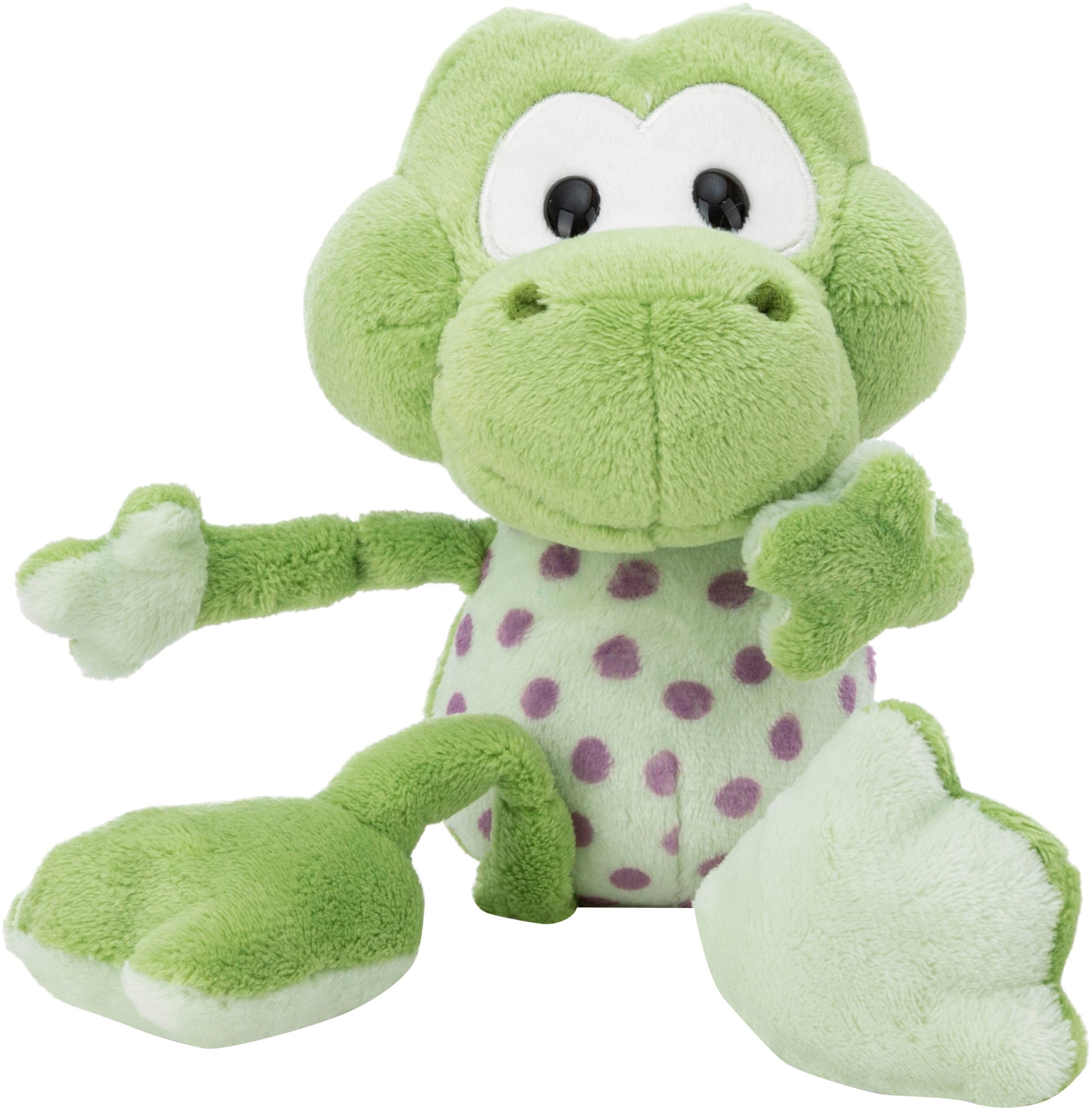 Nici Kuscheltier »Forest Friends, Frosch Fridolin Frog, 35 cm schlenkernd«, enthält recyceltes Material