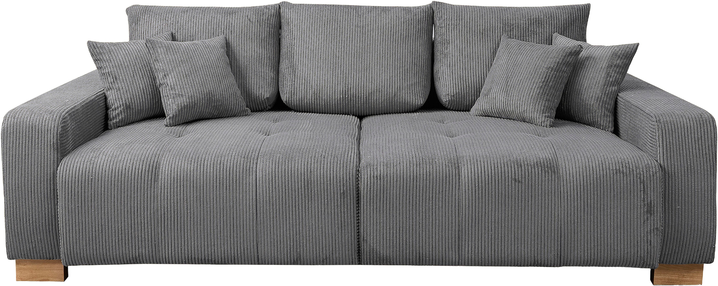 WERK2 Big-Sofa »Rimini Mega-Couch, 4-Sitzer, Cord, XXL Couch mit großer Sitztiefe« Megasofa mit 4 Sitzplätzen, losen Rückenkissen & Zierkissen