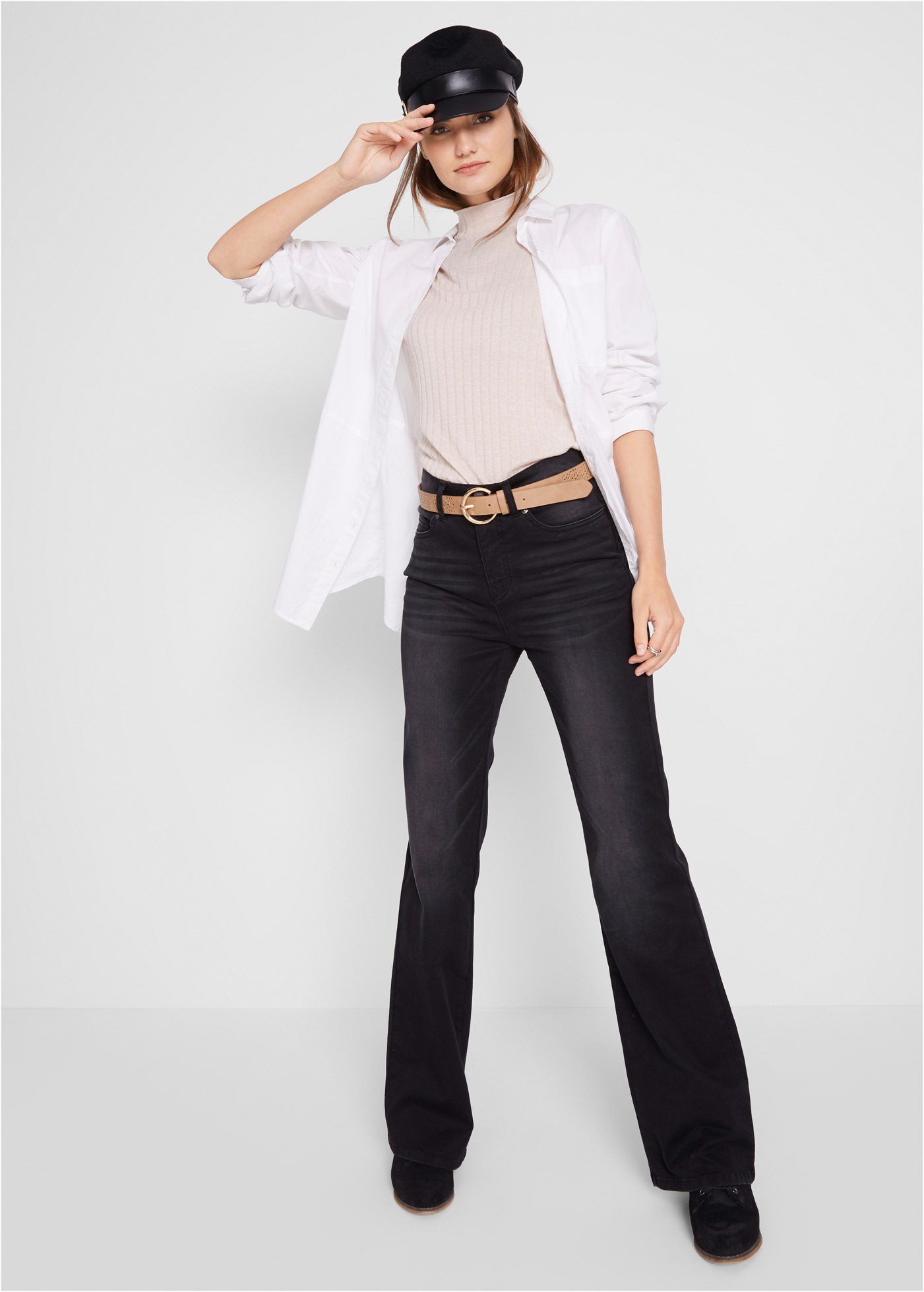 bonprix Push-up-Jeans Regular Fit, mit Bequembund, mit Eingrifftaschen