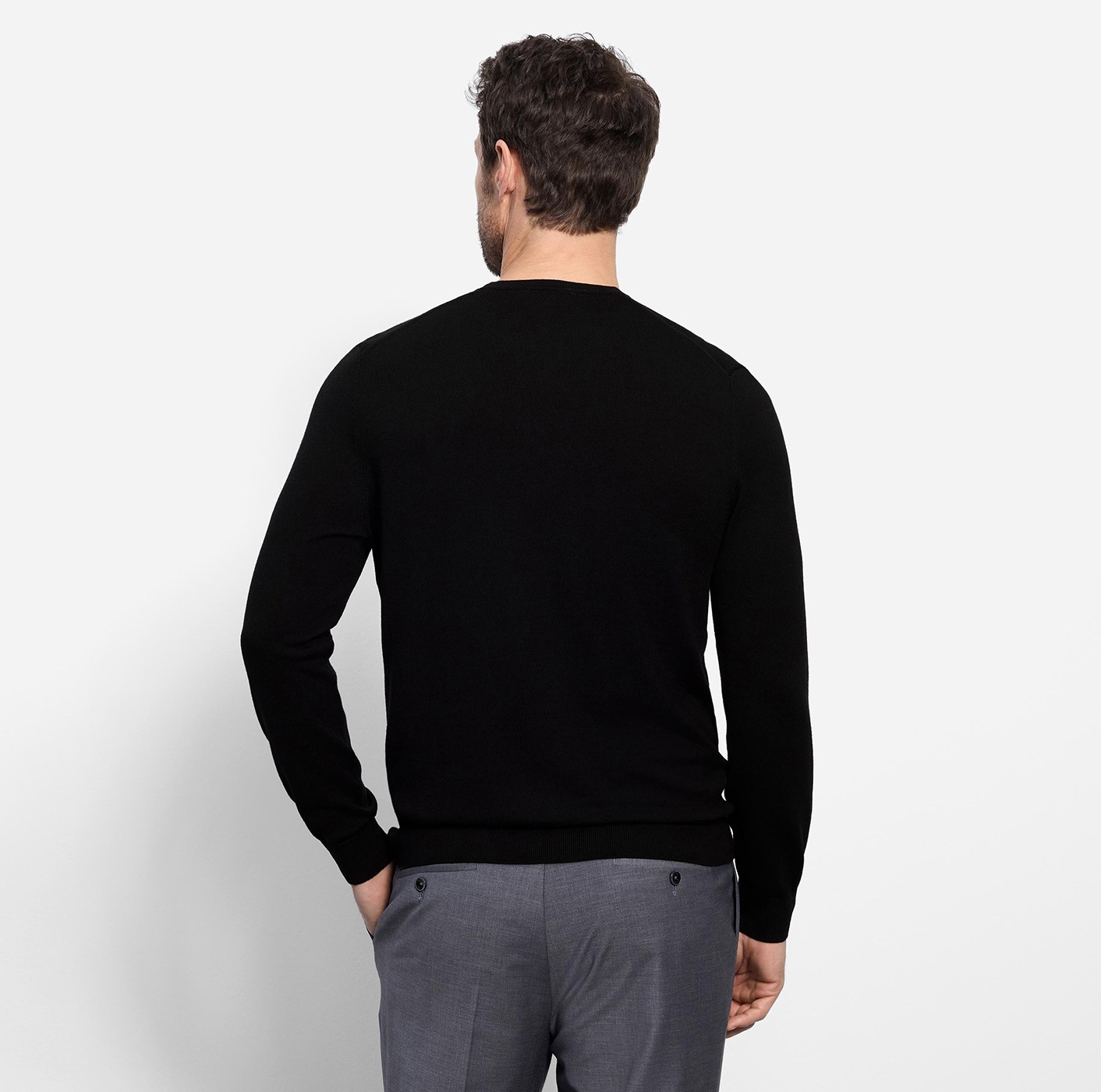 OLYMP Rundhalspullover »OLYMP Strick Casual« moderner Strickpullover