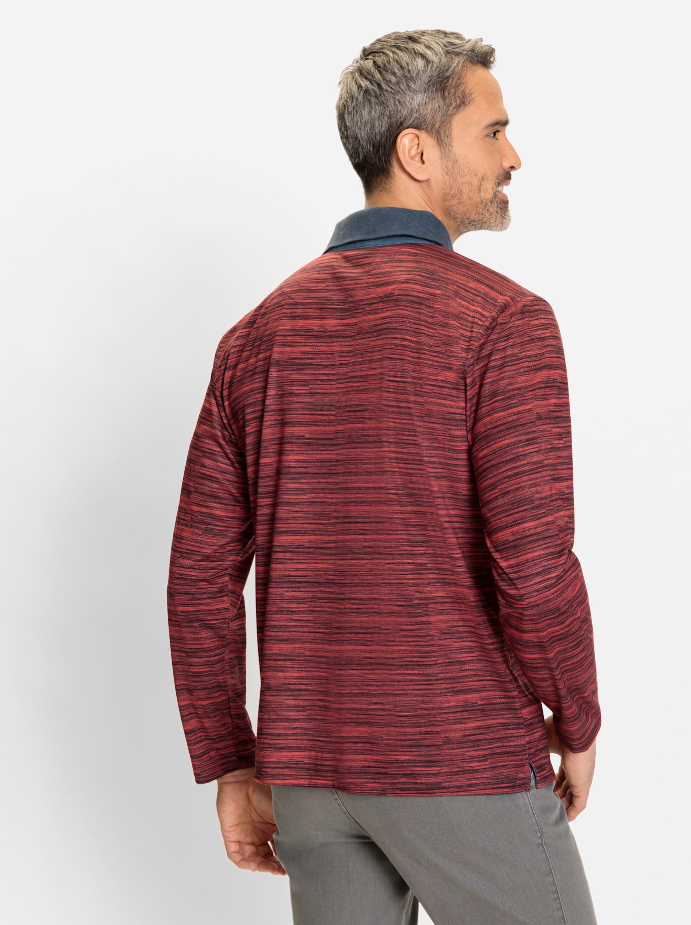 Marco Donati Langarmshirt »Langarm-Poloshirt«, (1 tlg.)