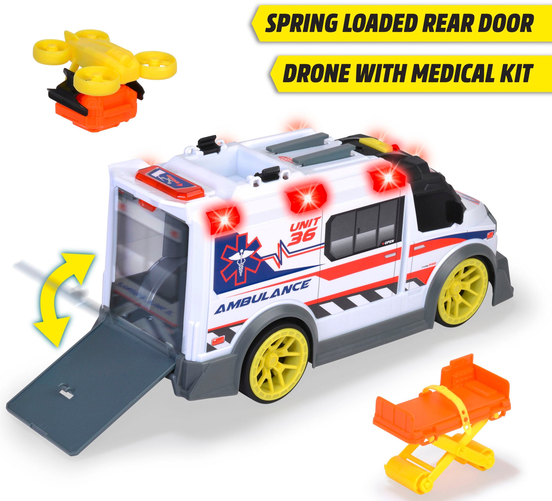 Dickie Toys Spielzeug-Krankenwagen »Ambulance«, mit Licht & Sound
