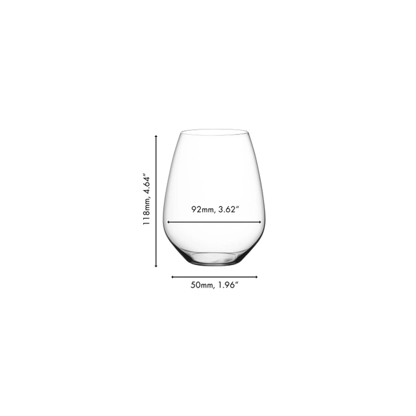 RIEDEL THE WINE GLASS COMPANY Glas »Universalbecher + Poliertuch Veloce 550 ml 2er Set transparent«