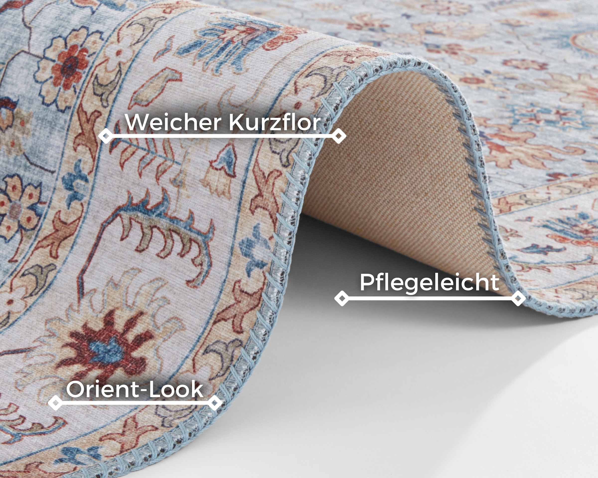 HANSE Home Teppich »Vivana«, rechteckig, 5 mm Höhe, Orientalisch, Läufer, Vintage, Wohnzimmer, Schlafzimmer, Esszimmer
