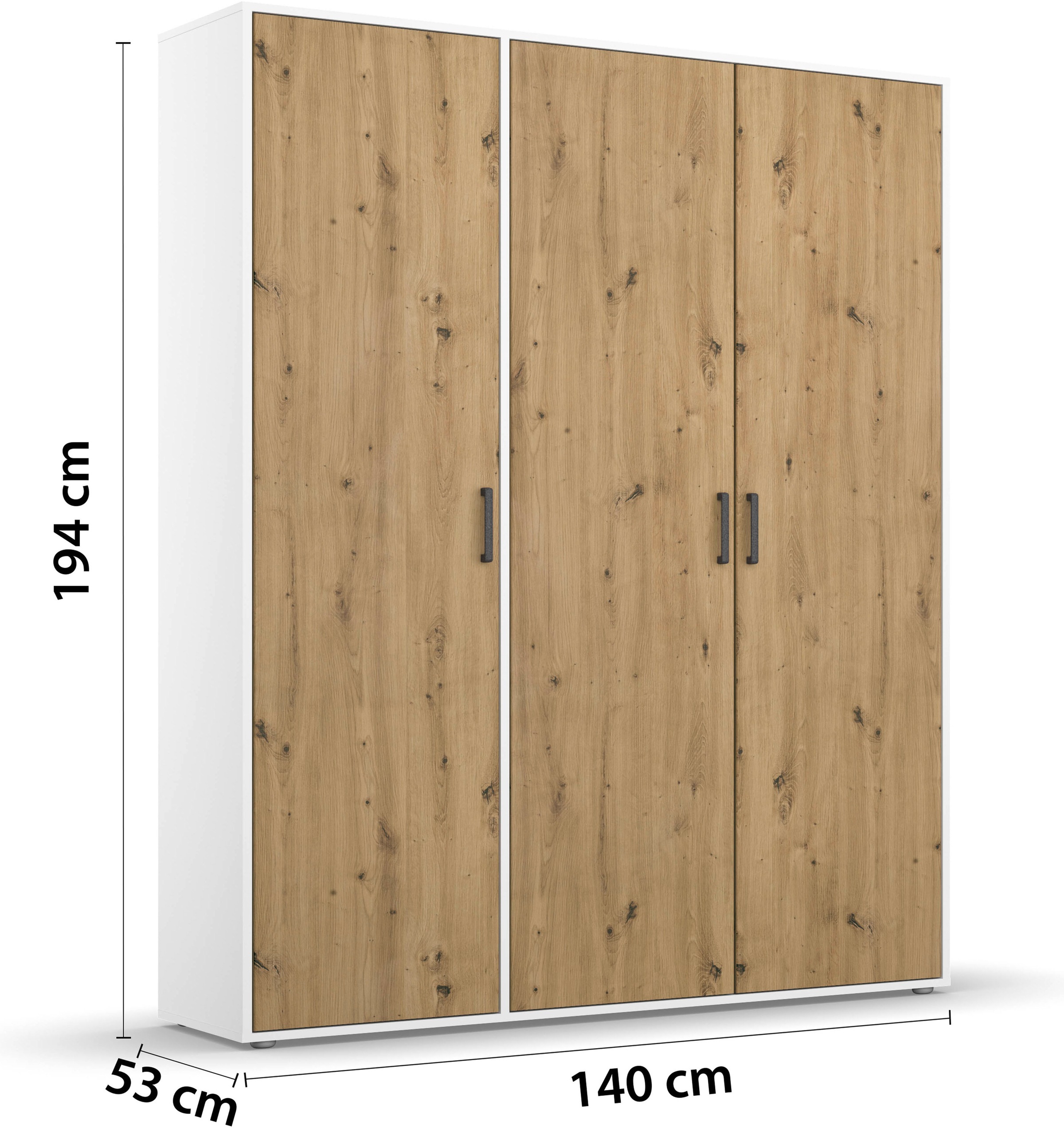 rauch Kleiderschrank »VOYAGER Garderobe Wäscheschrank TOPSELLER Schlafzimmer«, (in 3 verschiedenen Ausstattungen BASIC/CLASSIC/PREMIUM), Schrank mit modernen Griffen in viel Stauraum MADE IN GERMANY