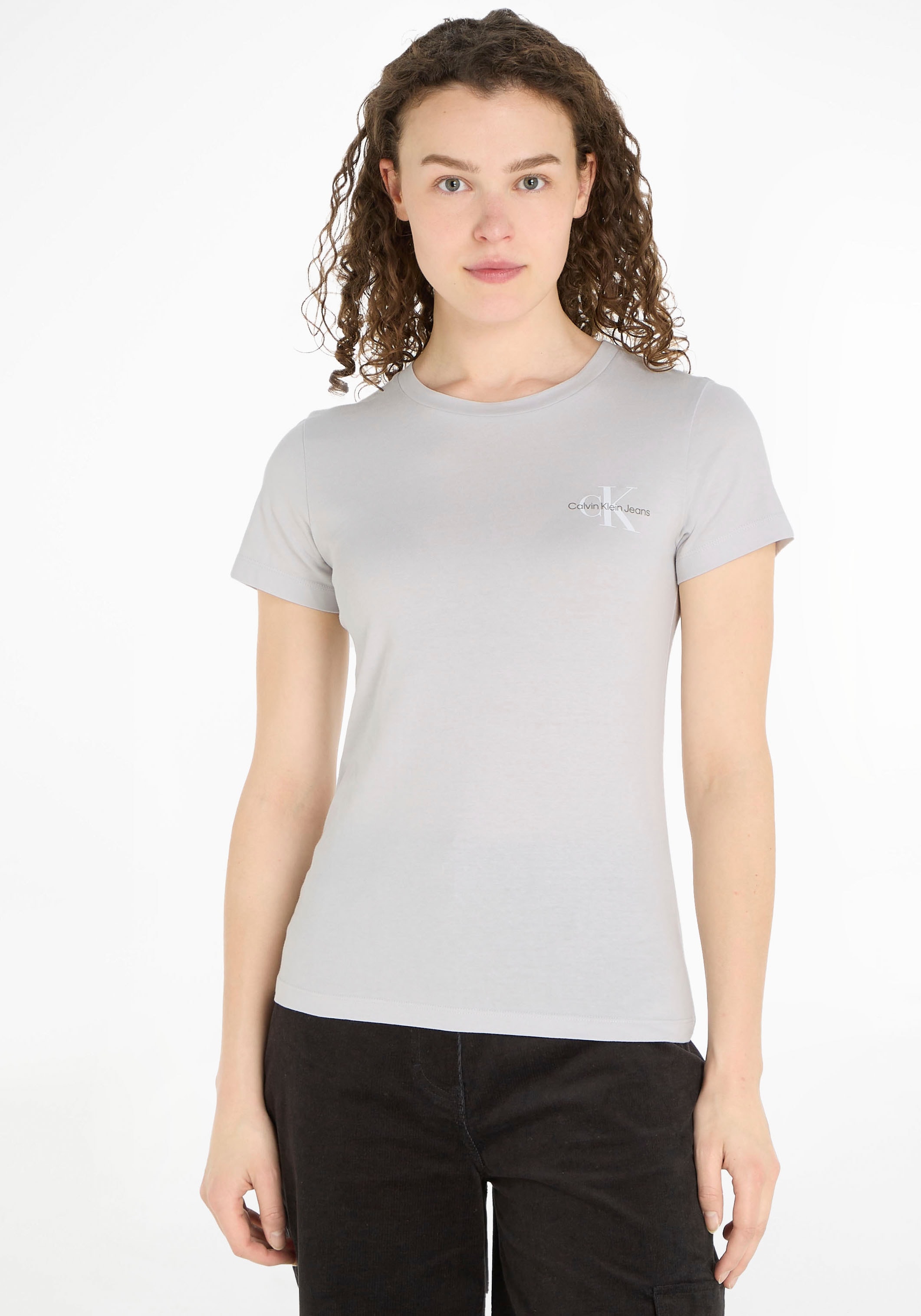 Calvin Klein Jeans Rundhalsshirt »2-PACK MONOLOGO SLIM TEE«, (Packung, 2  tlg., 2er-Pack), mit Calvin Klein Jeans Logoprint auf der Brust online bei  OTTO