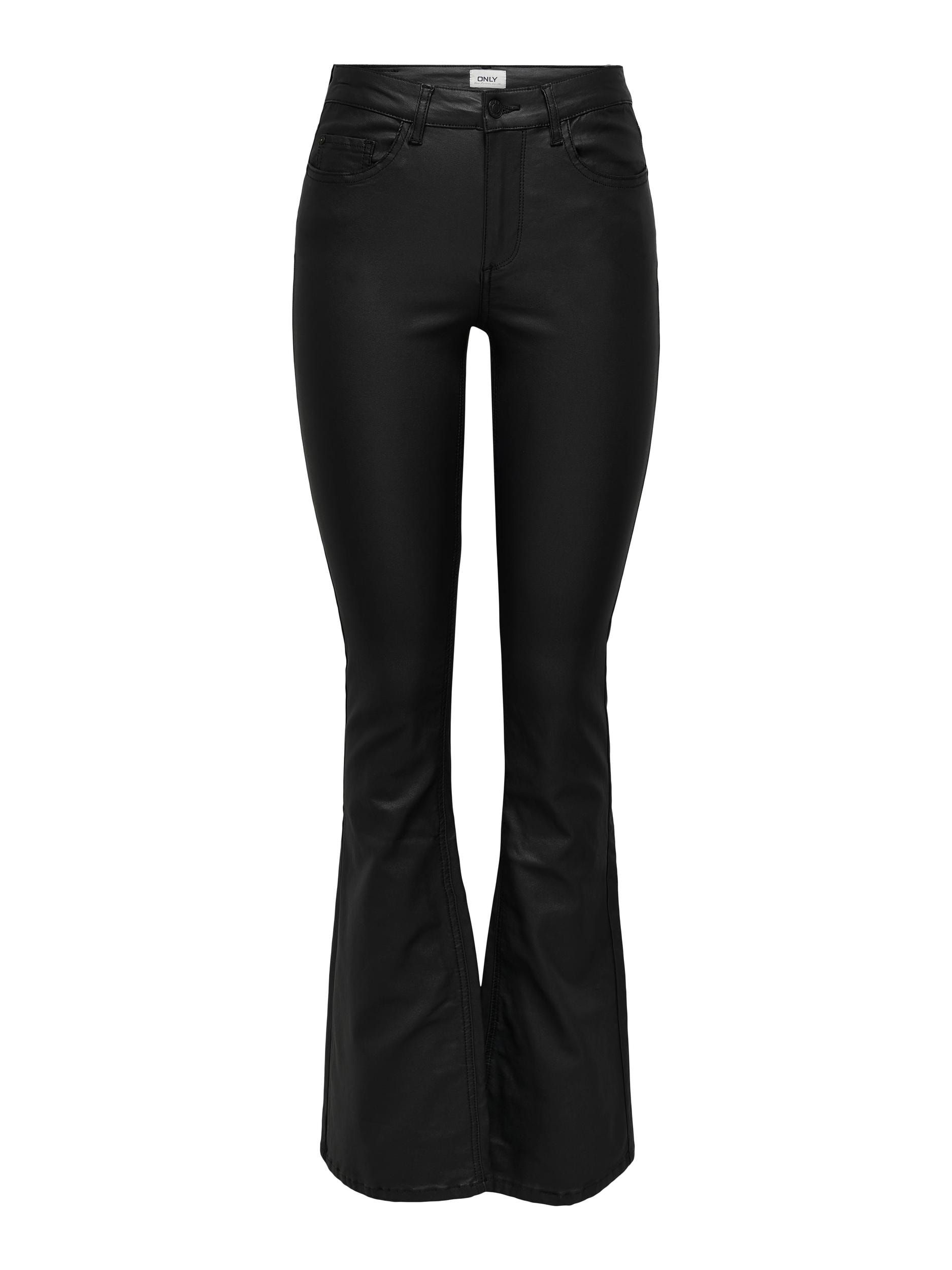 ONLY Lederimitathose »ONLBLUSH MID WAIST FLARED COATED NOOS«