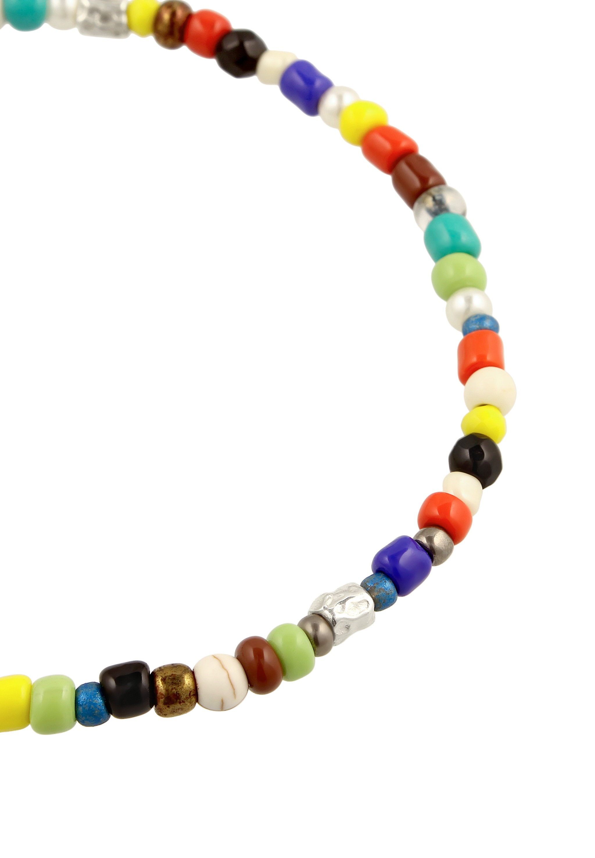 Kuzzoi Armkette »Armband Perlen Synthetischer Achat Synthetischer Howlite Schwarz 925 Sterling Silber«