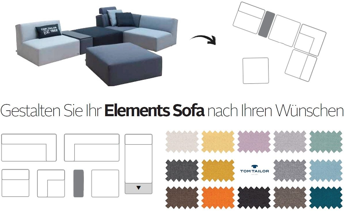 TOM TAILOR HOME Sofa-Eckelement »ELEMENTS«, Verbindung Ecke zur online kaufen der Sofaelemente