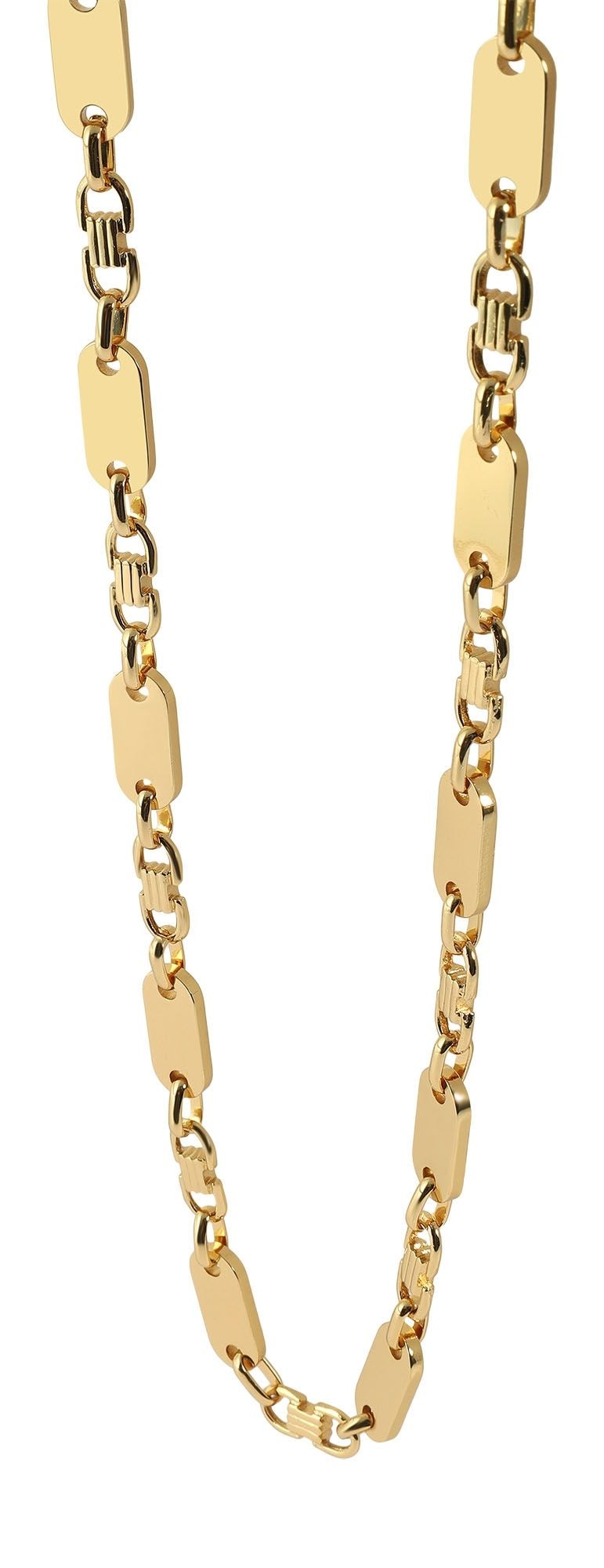 Adelia´s Gliederkette »Unisex Halskette ¿ Plattenkette aus Edelstahl 55 cm«