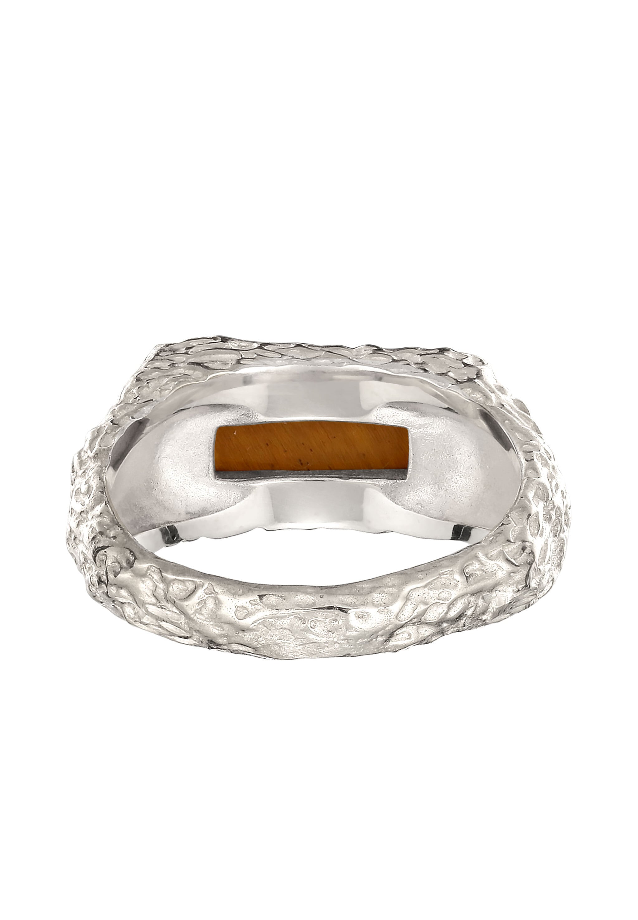 Kuzzoi »Ring Rechteck Tiger Eye Organic 925 Sterling Silber«