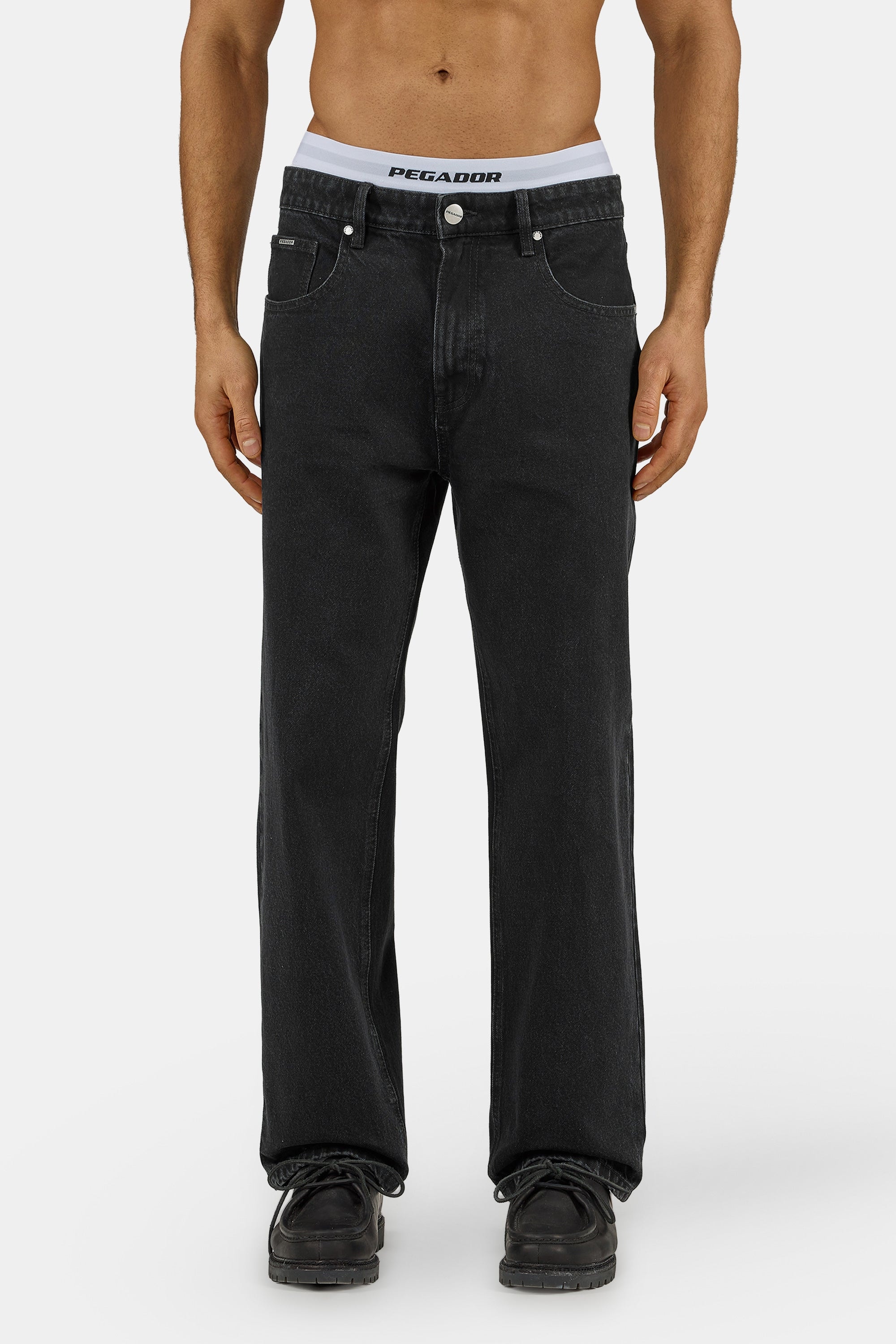 PEGADOR Loose-fit-Jeans »Baltra Baggy Jeans« Baumwolle, loose fit