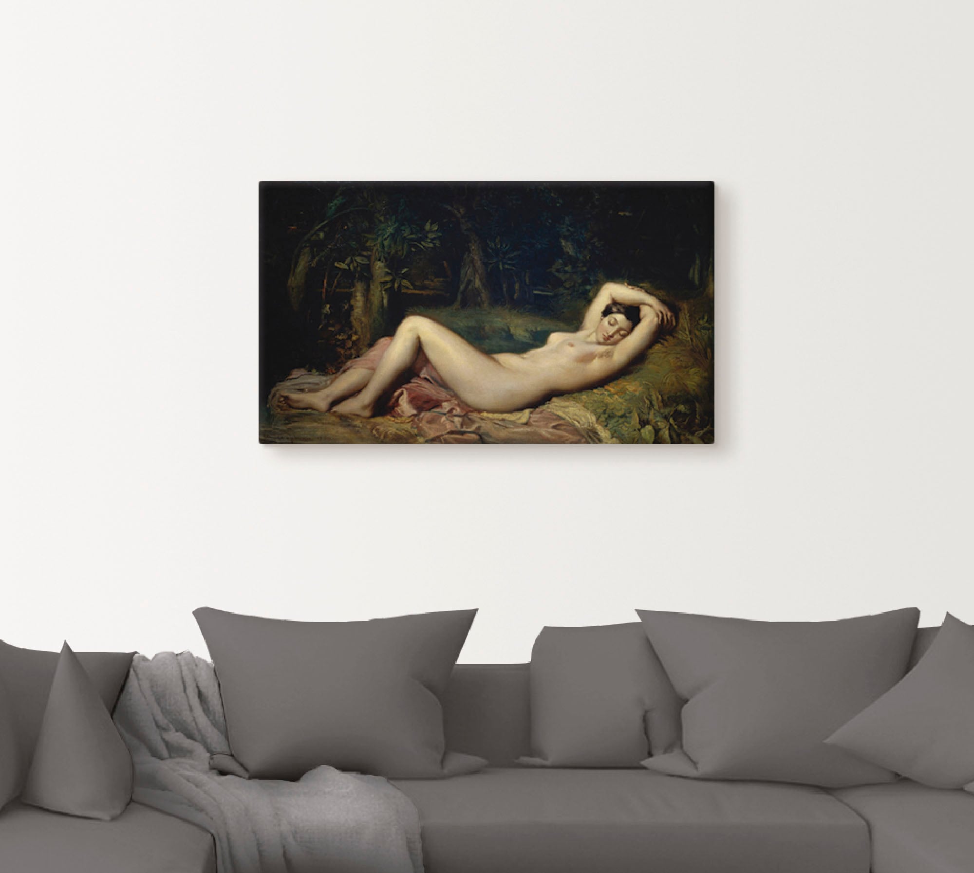 Artland Leinwandbild »Schlafende Nymphe.«, Frau, (1 St.), auf Keilrahmen gespannt